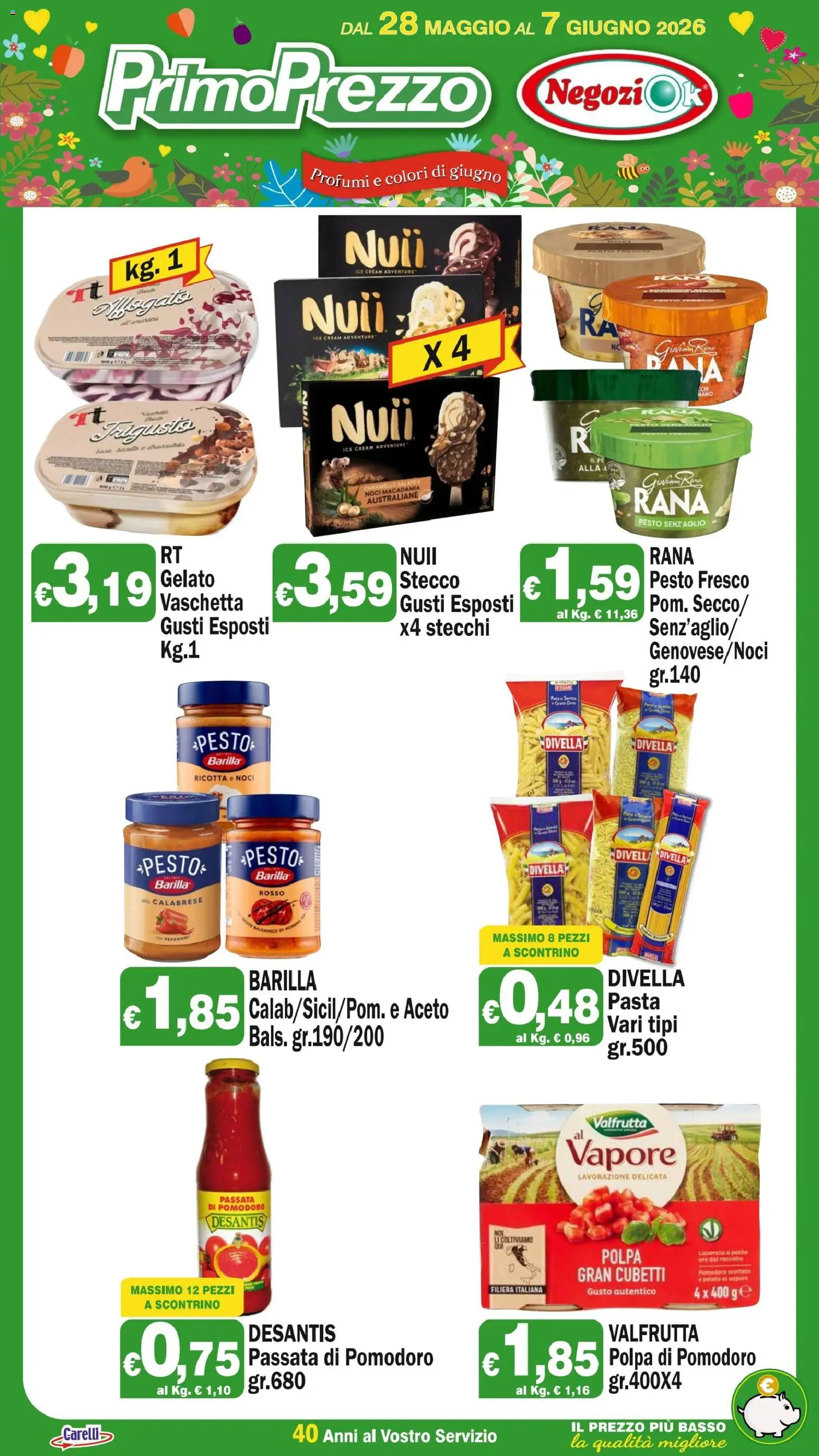 Volantino Primo Prezzo del 28.05.2026 | Pagina: 3 | Prodotti: Peperoni, Pomodoro, Noci, Ricotta