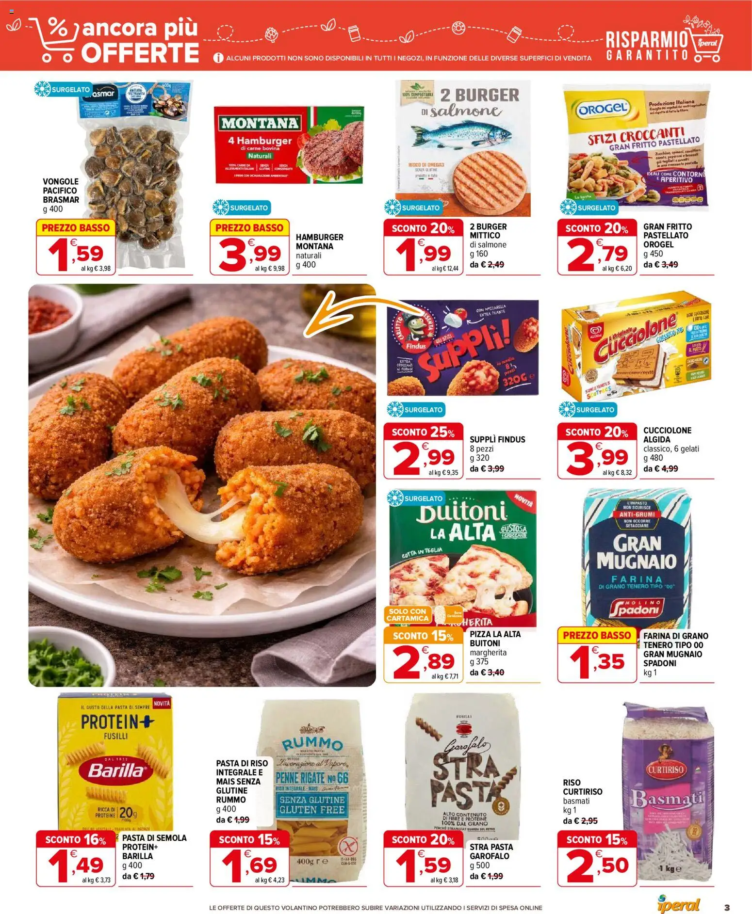 Volantino Iperal del 20.05.2026 | Pagina: 3 | Prodotti: Riso, Vongole, Mozzarella, Aperitivo