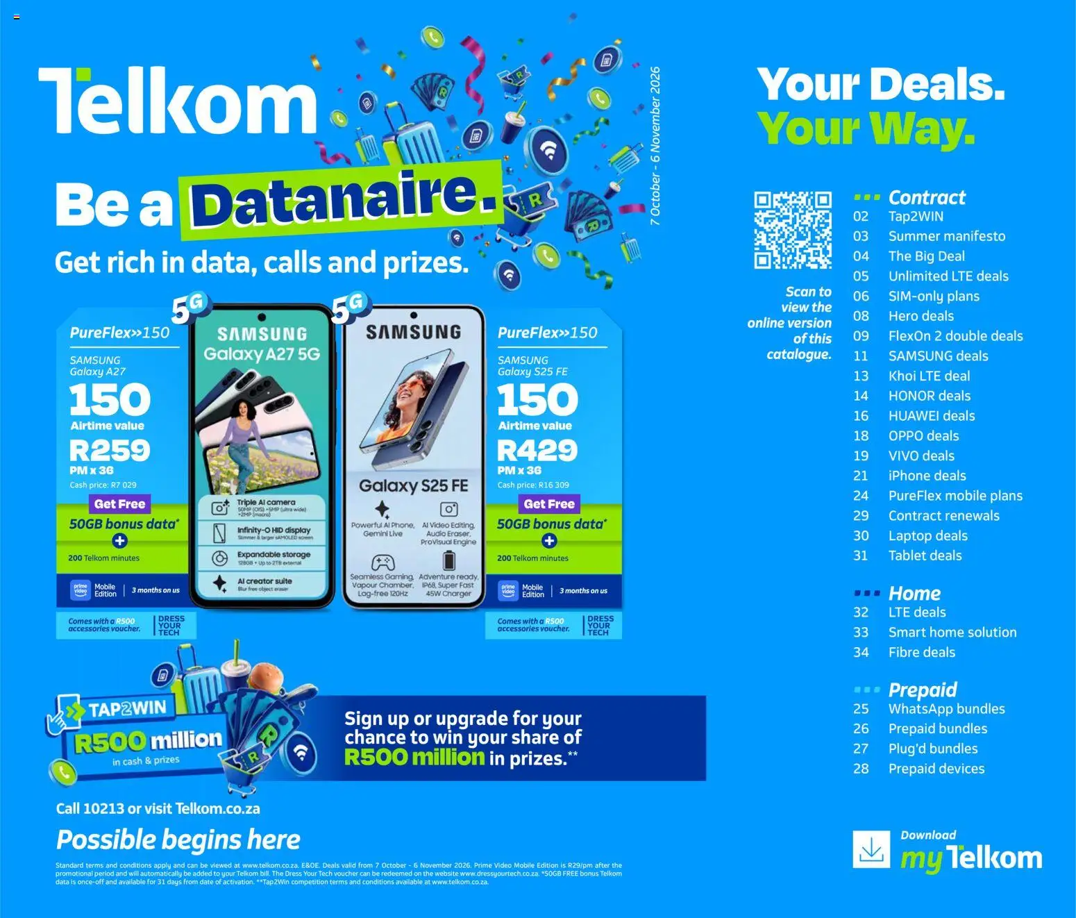 New Telkom catalogue – valid from 07/10/2026 | Page: 1 | Products: Dress, Data, Camera, Charger