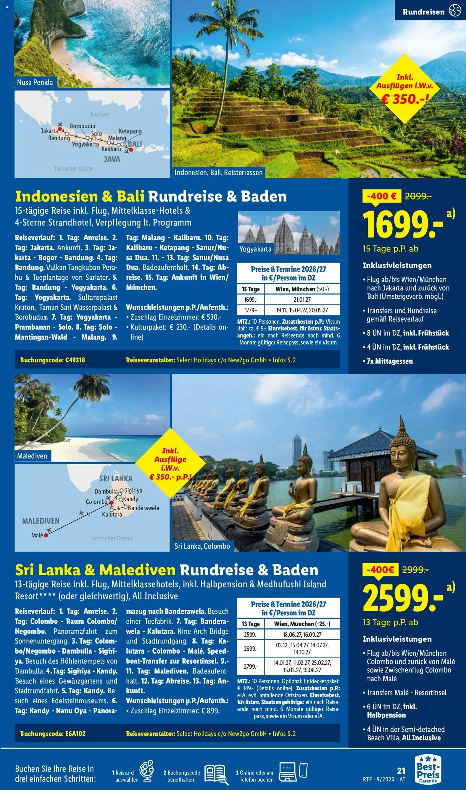 Lidl September/Oktober Reise-Highlights gültig ab 12.09.2026 | Seite: 21 | Produkte: Telefon