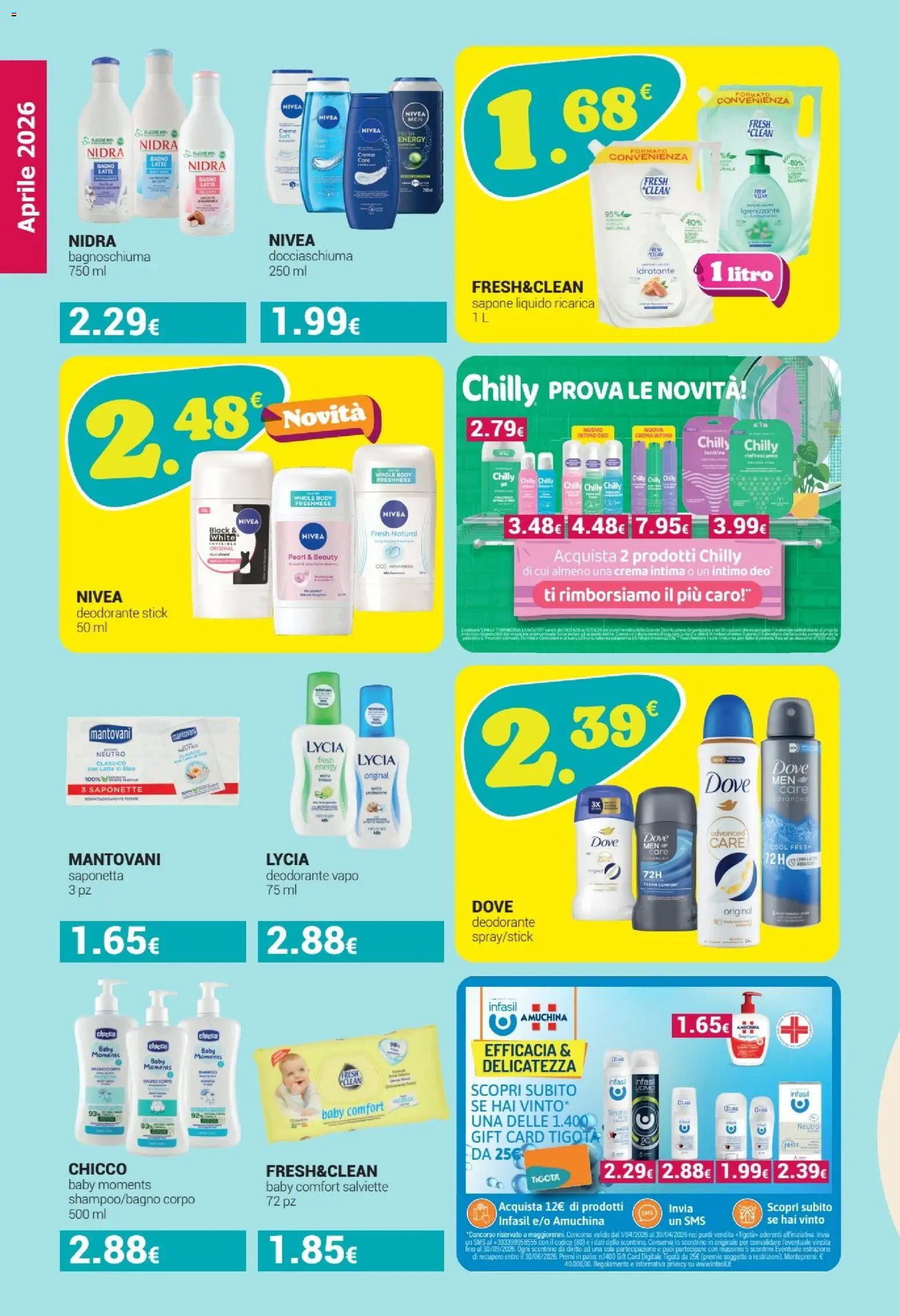 Volantino Tigotà del 01.04.2026 | Pagina: 14 | Prodotti: Sapone, Intimo, Saponetta, Latte