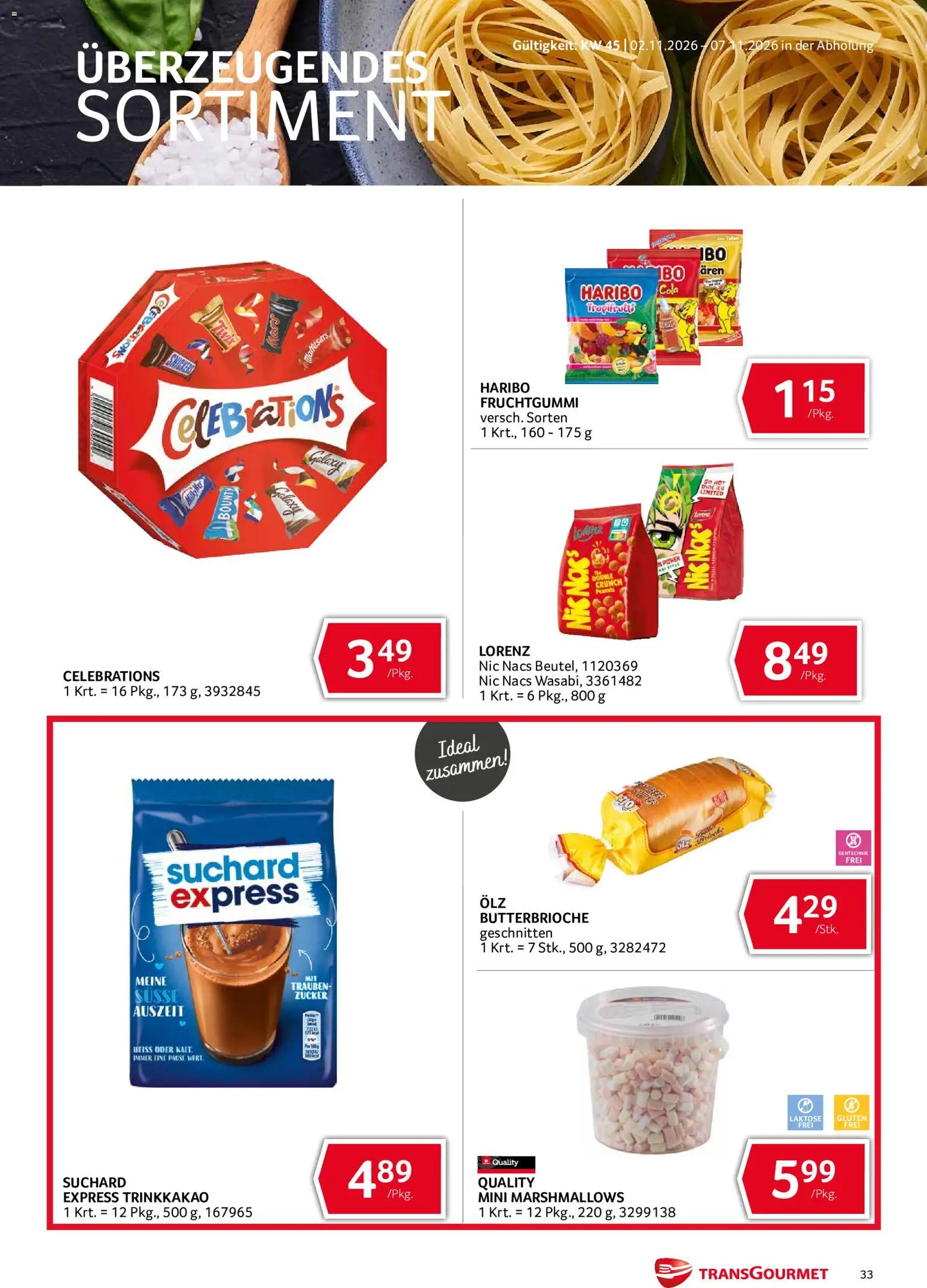 Transgourmet Abhol Aktion gültig ab 02.11.2026 | Seite: 33 | Produkte: Zucker