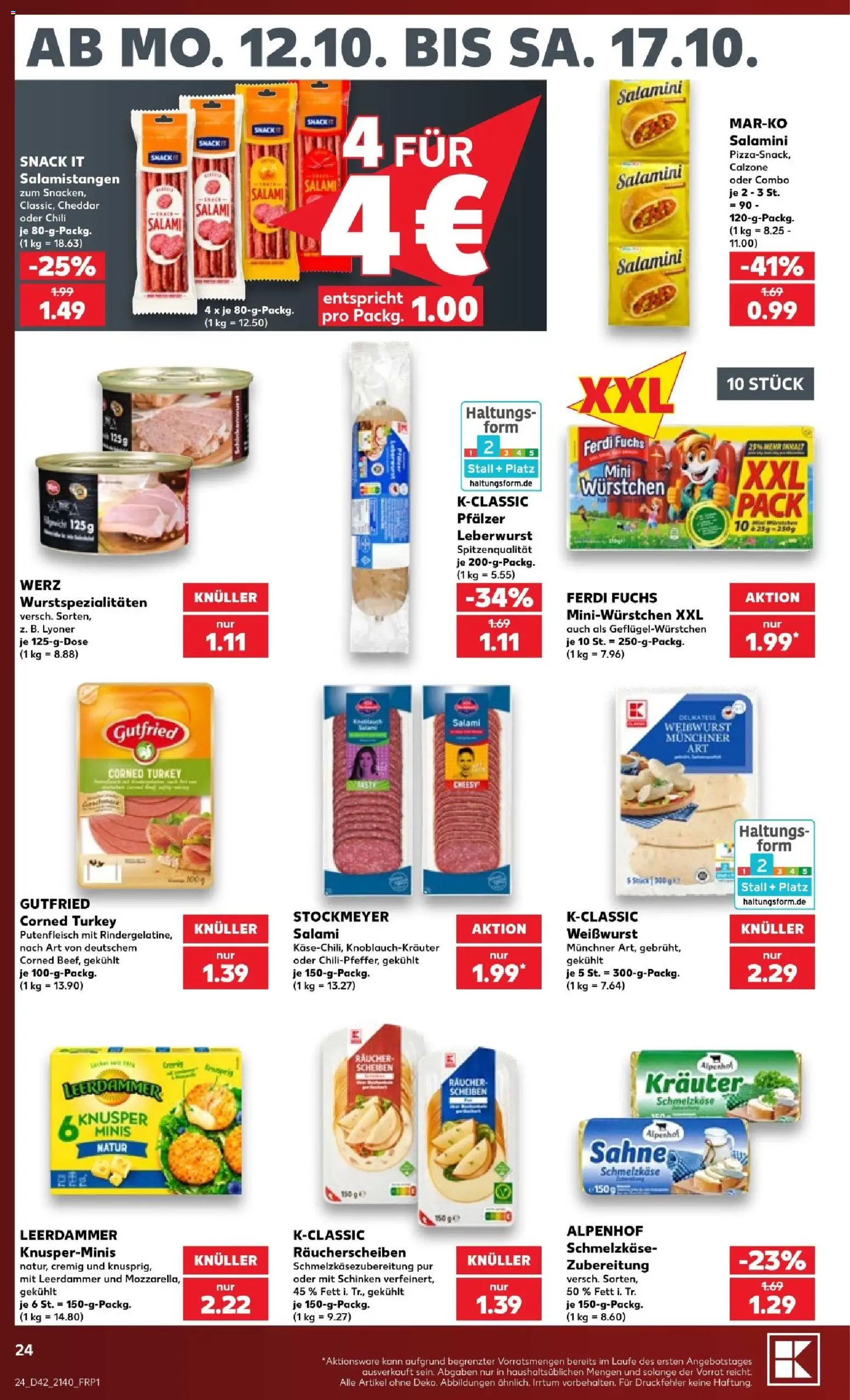 Kaufland Prospekt Stuttgart – gültig ab 12.10.2026 | Seite: 28 | Produkte: Theke, Leerdammer