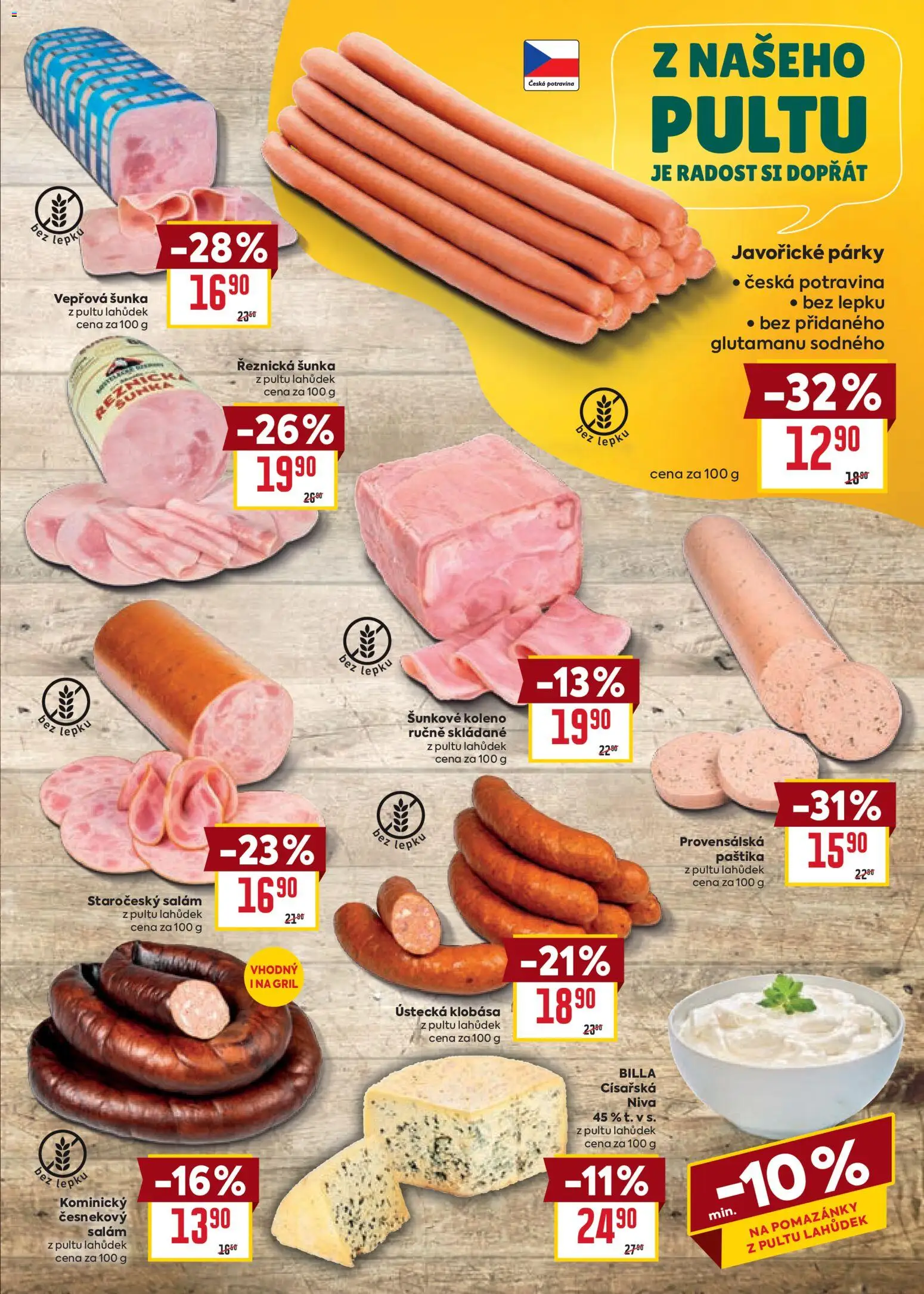 Billa Velký leták od 10.06.2026 | Strana: 11 | Produkty: Pomazánky, Salám, Párky, Gril