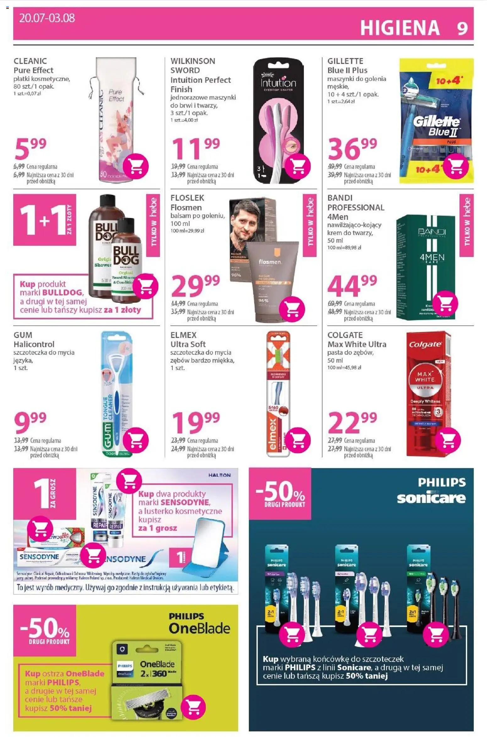 Hebe gazetka od 20.07.2026 | Strona: 9 | Produkty: Gillette, Cleaner, Maszynki do golenia, Finish