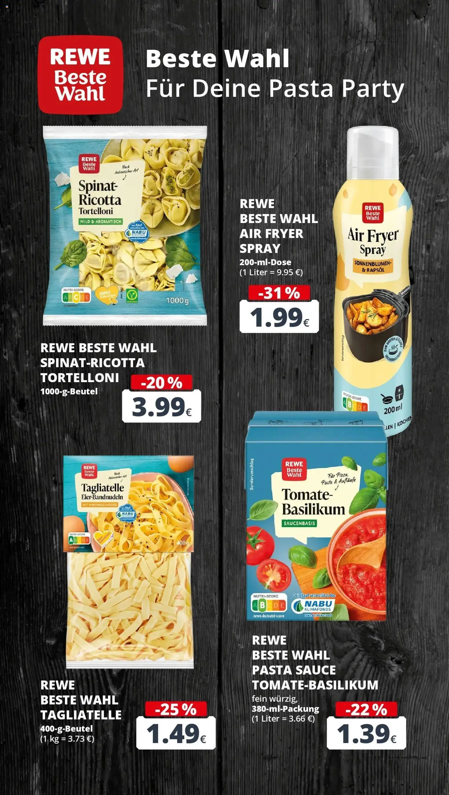 REWE Prospekt ab 28.09.2026 zum Blättern » Angebote | Seite: 23 | Produkte: Rapsöl, Pasta