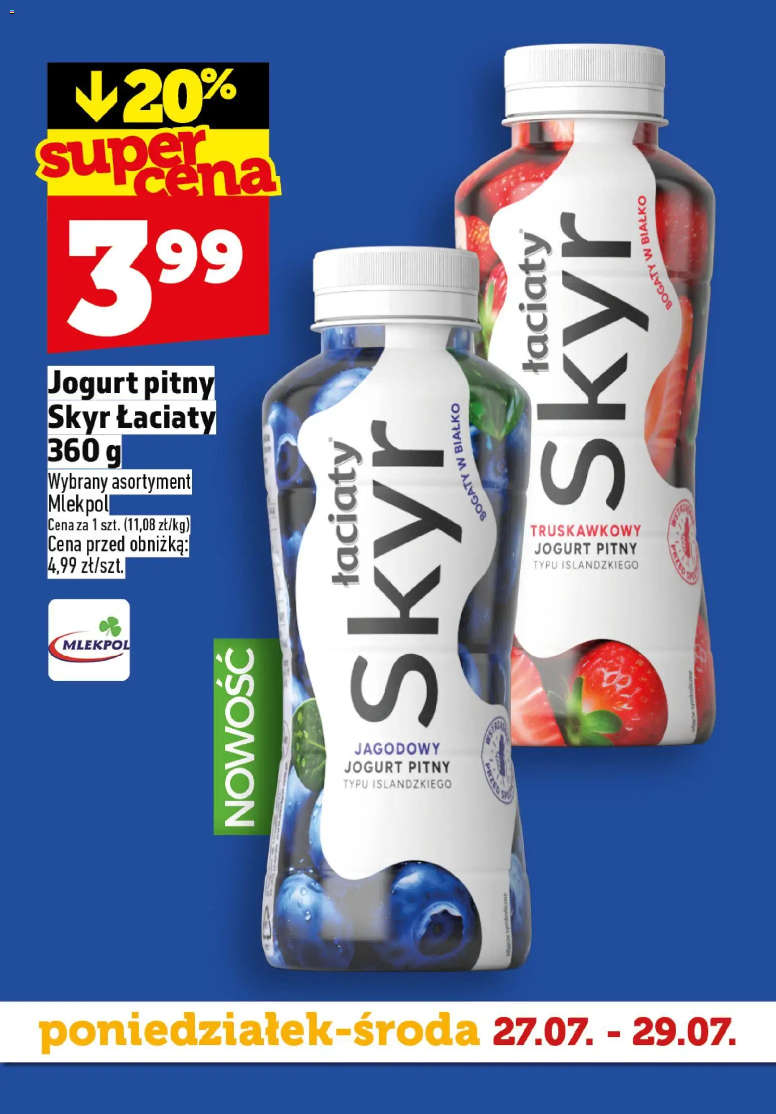 Topaz gazetka - Superstart tygodnia od 27.07.2026 | Strona: 6 | Produkty: Jogurt pitny, Jogurt, Skyr