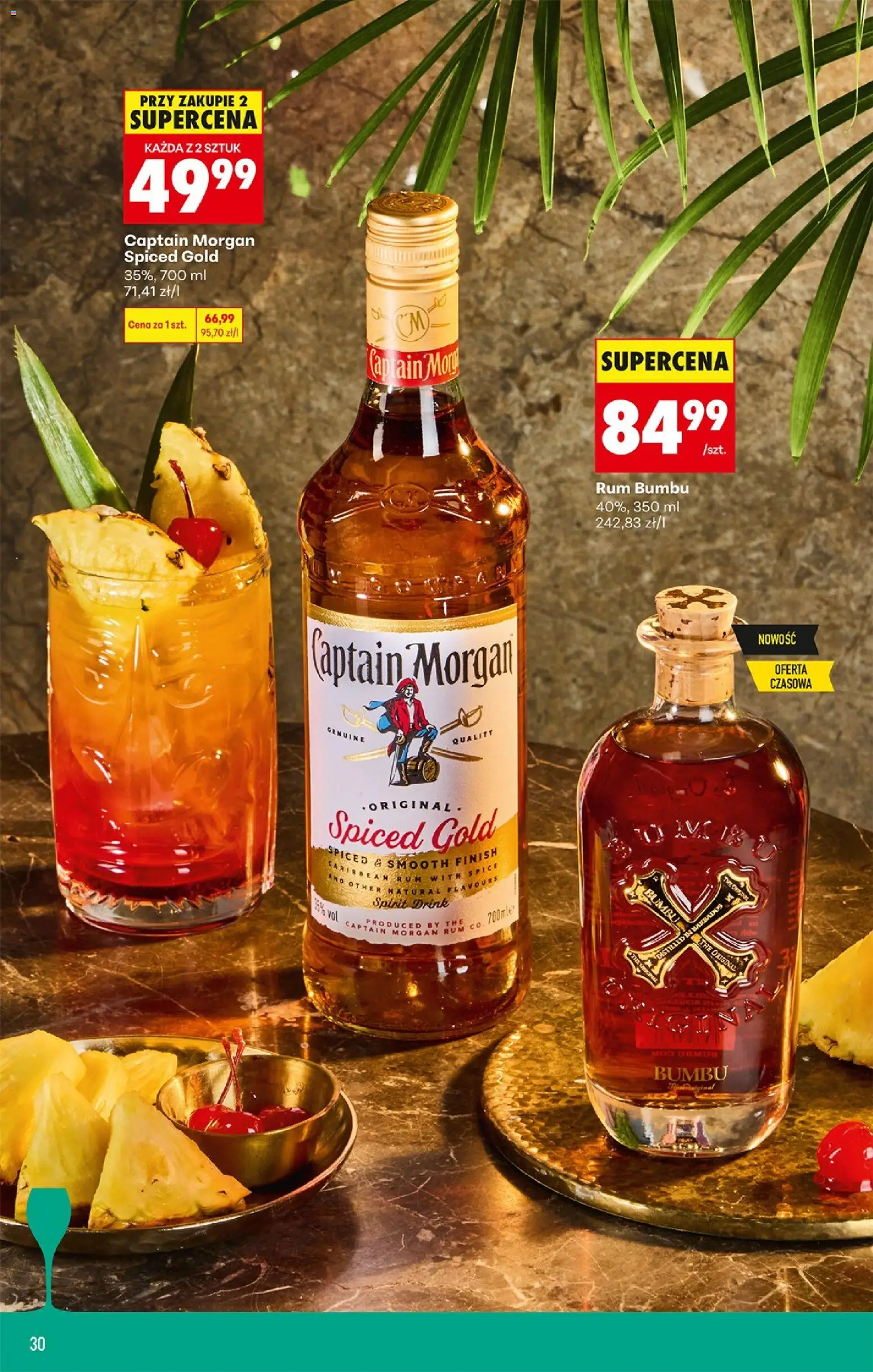 Biedronka gazetka - Czas na toast od 15.06.2026 | Strona: 32 | Produkty: Captain Morgan, Rum, Finish