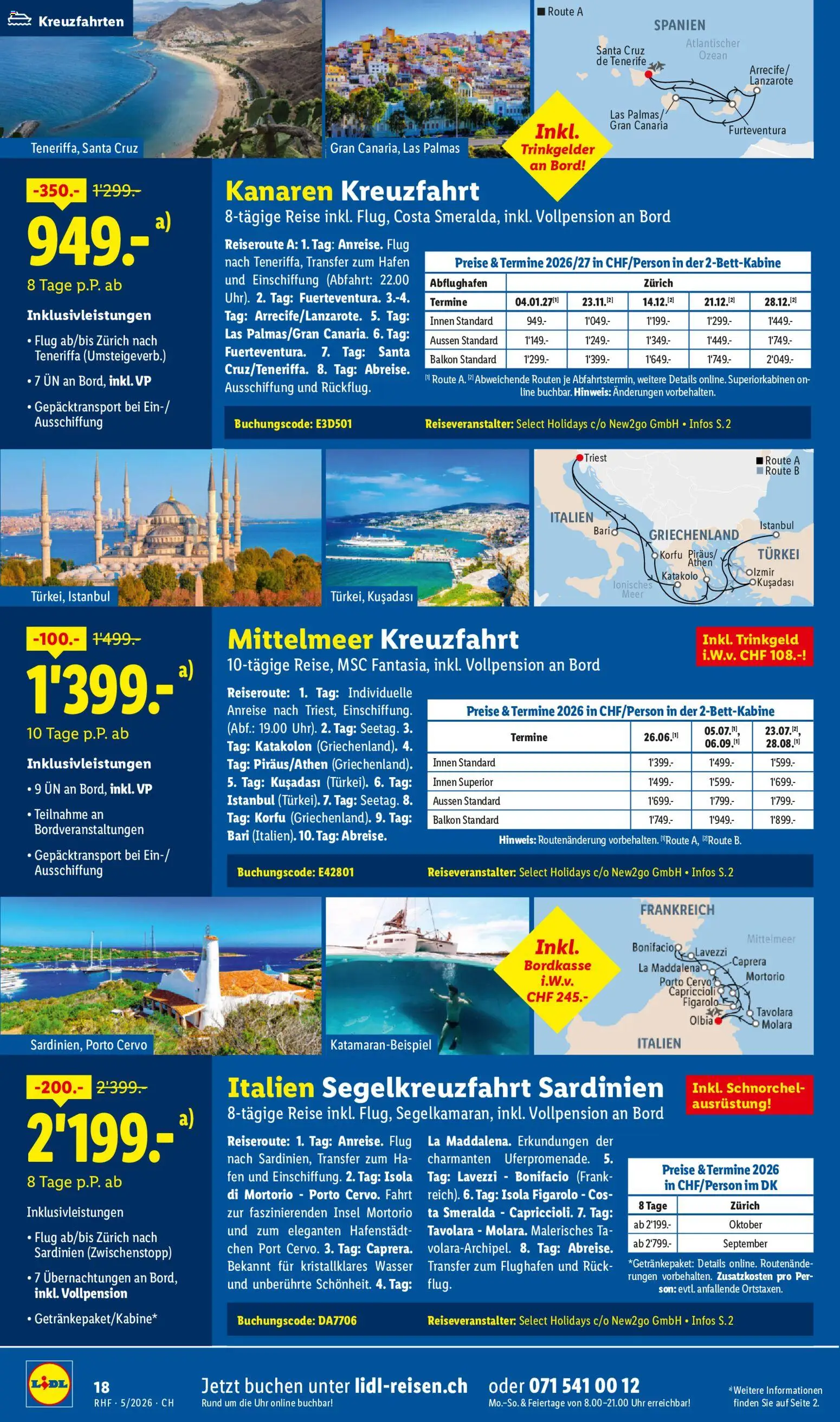 Lidl Aktionen Reisen – gültig ab 29.04.2026 | Seite: 18 | Produkte: Wasser, Uhr