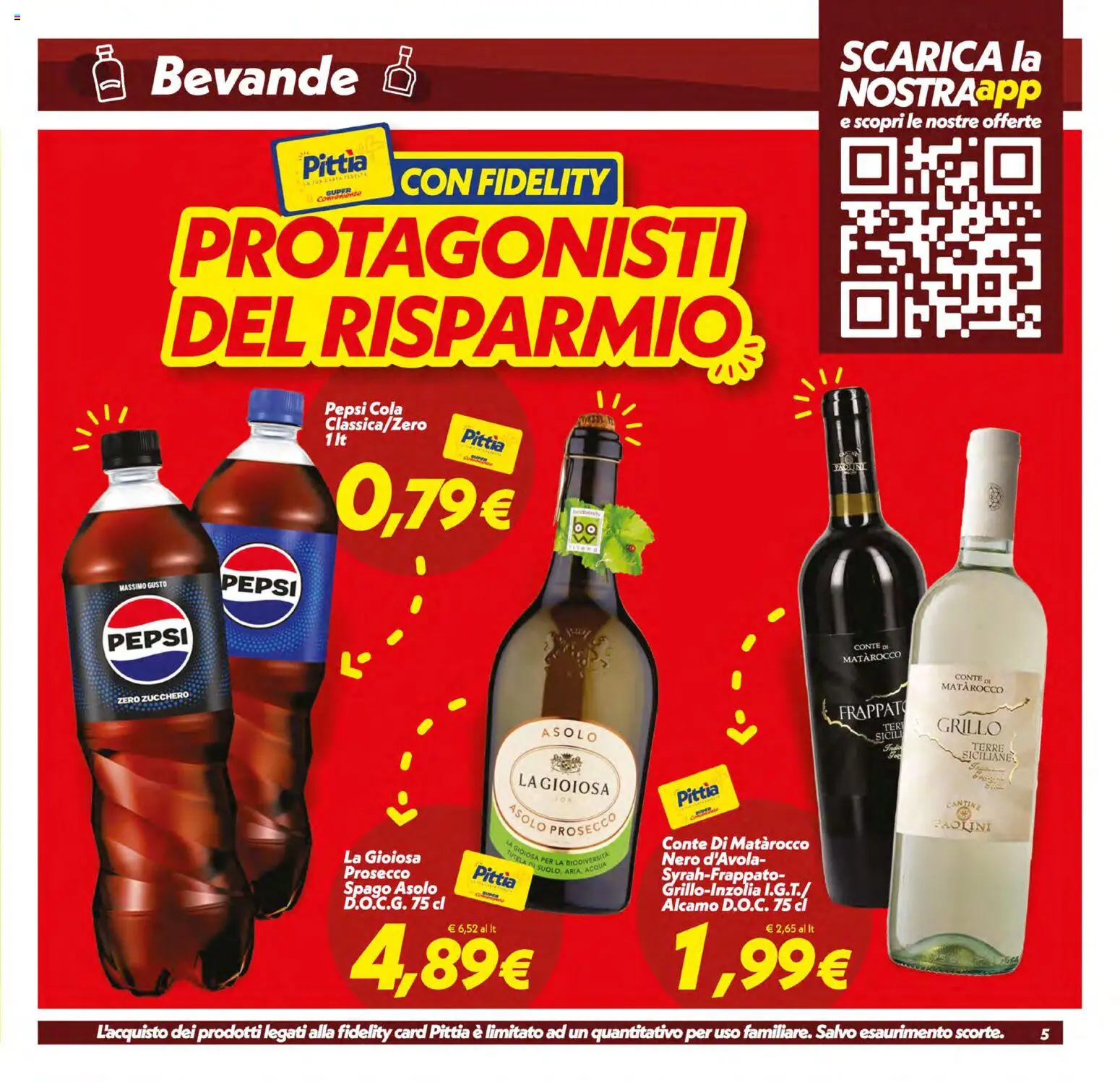 Volantino SuperConveniente del 30/06/2026 | Pagina: 5 | Prodotti: Prosecco, Acqua, Zucchero, Pepsi