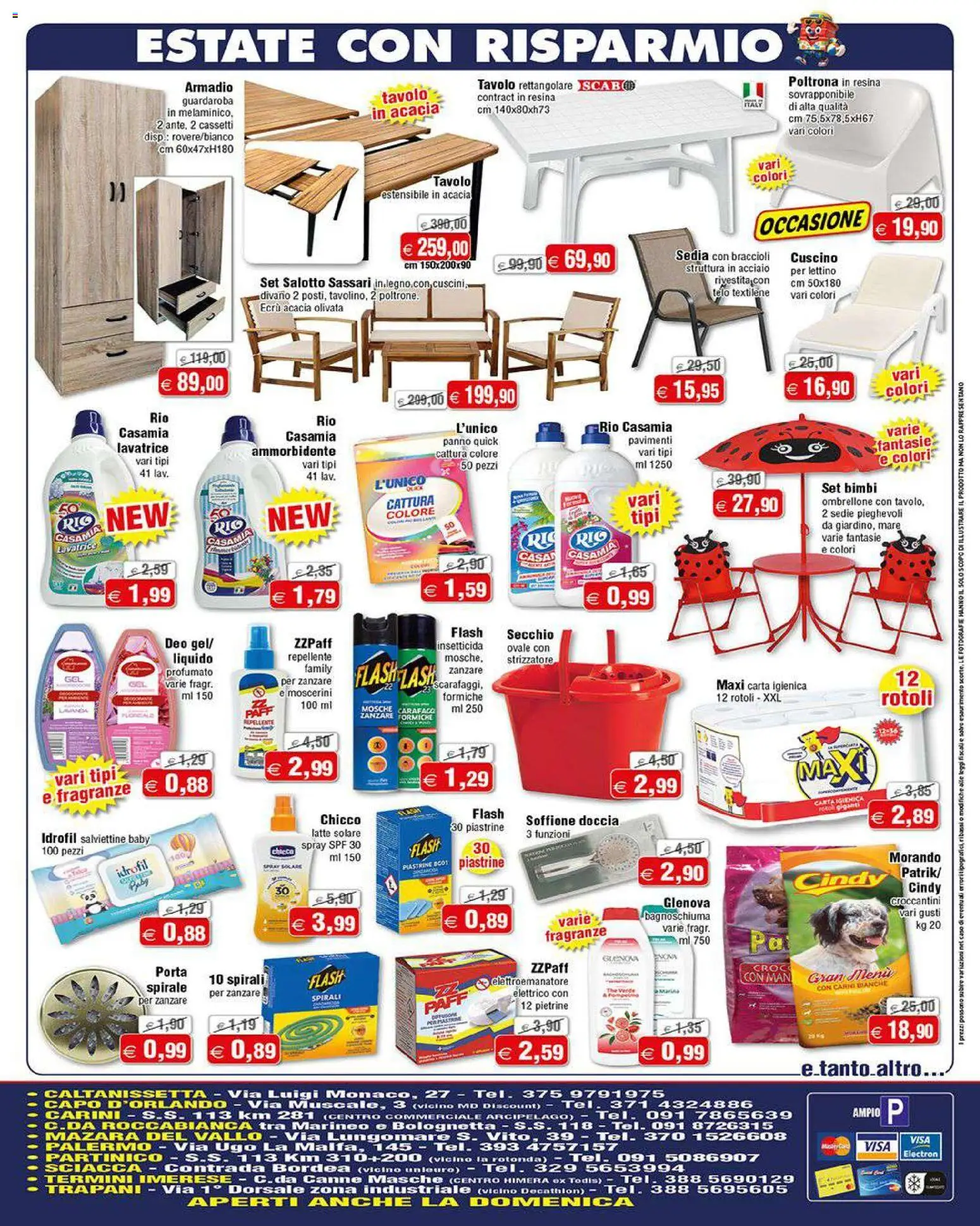Volantino Magazzini Smart del 26/06/2026 | Pagina: 4 | Prodotti: Bagnoschiuma, Lavatrice, Divano, Doccia