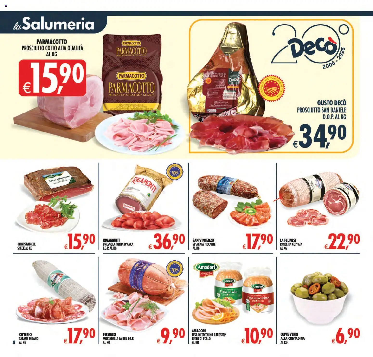 Volantino Decò del 21/08/2026 | Pagina: 10 | Prodotti: Petto di Pollo, Pollo, Olive, Pollo arrosto