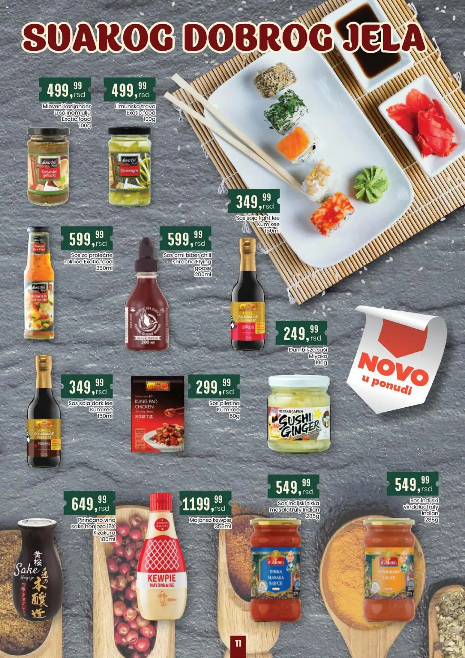 Aroma Market katalog - važi od 28.05.2026 | Strana: 11 | Proizvode: Majonez, Sos, Crni biber, Vino