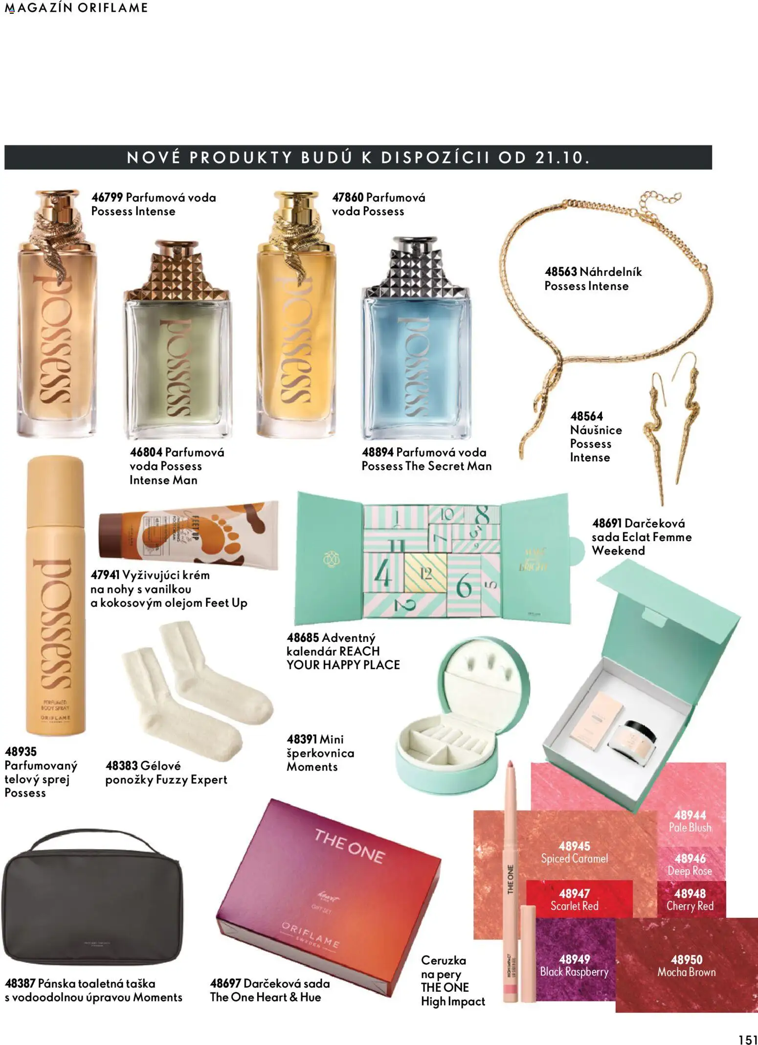 Nové Oriflame akcie – leták je platný od 30.09.2026 | Strana: 151 | Produkty: Ceruzka, Ponožky, Mocha, Taška
