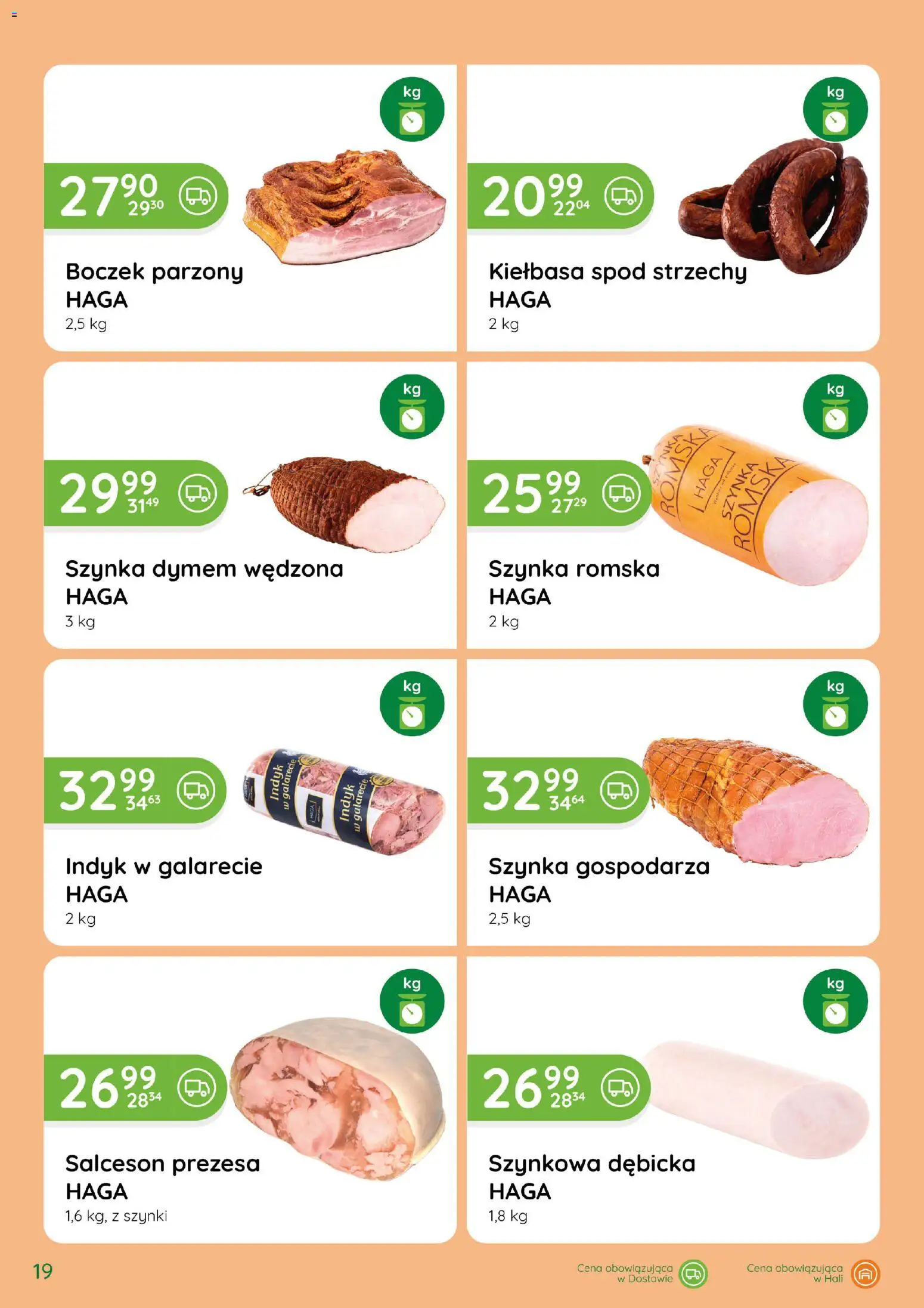 Eurocash gazetka - Katalog Wędlin od 01.10.2026 | Strona: 19 | Produkty: Kiełbasa, Szynka, Boczek, Boczek parzony