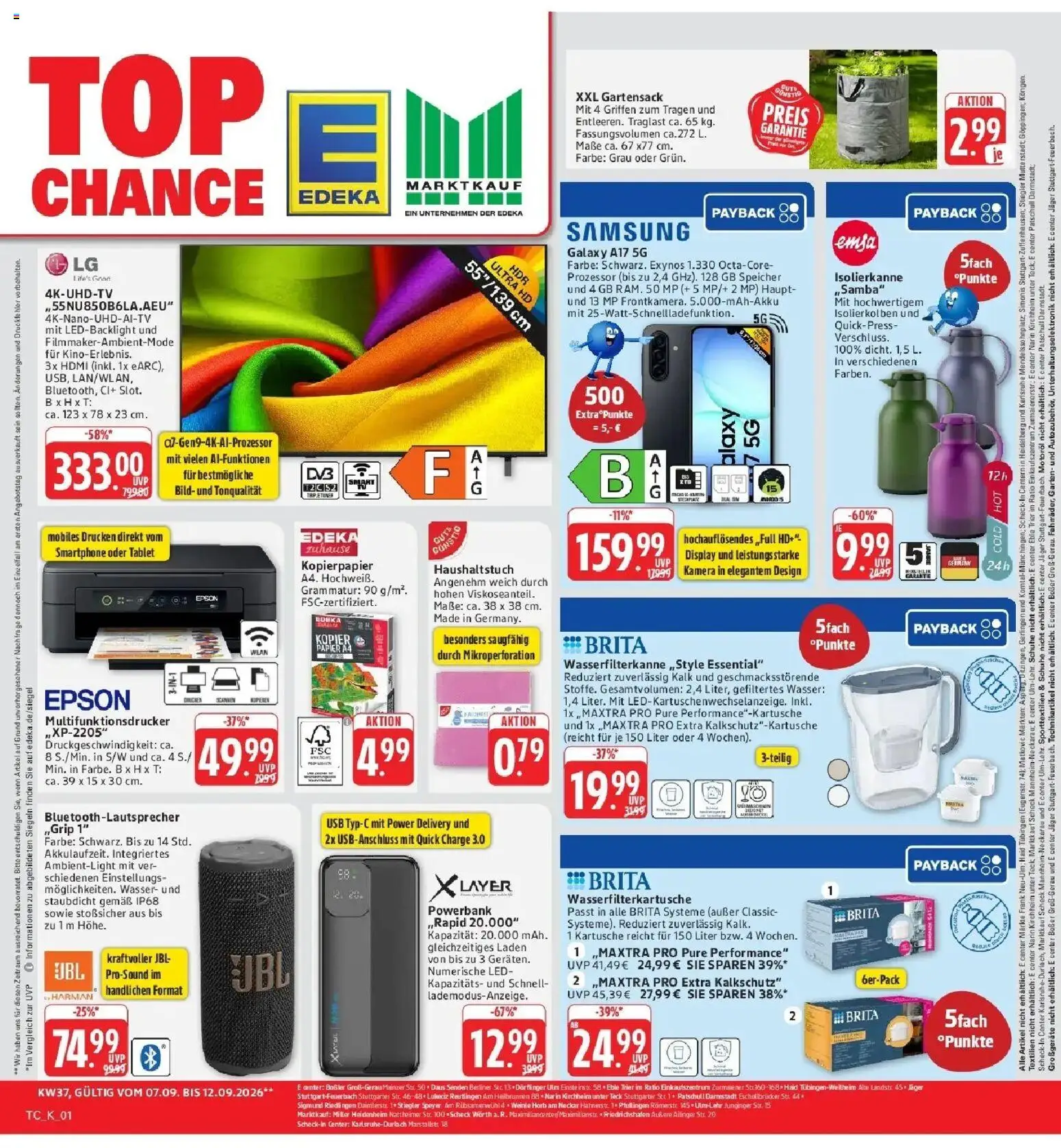 Marktkauf Prospekt Wörth Am Rhein (ab 07.09.2026) » Angebote online | Seite: 60 | Produkte: Kamera, Berliner, Epson, Powerbank