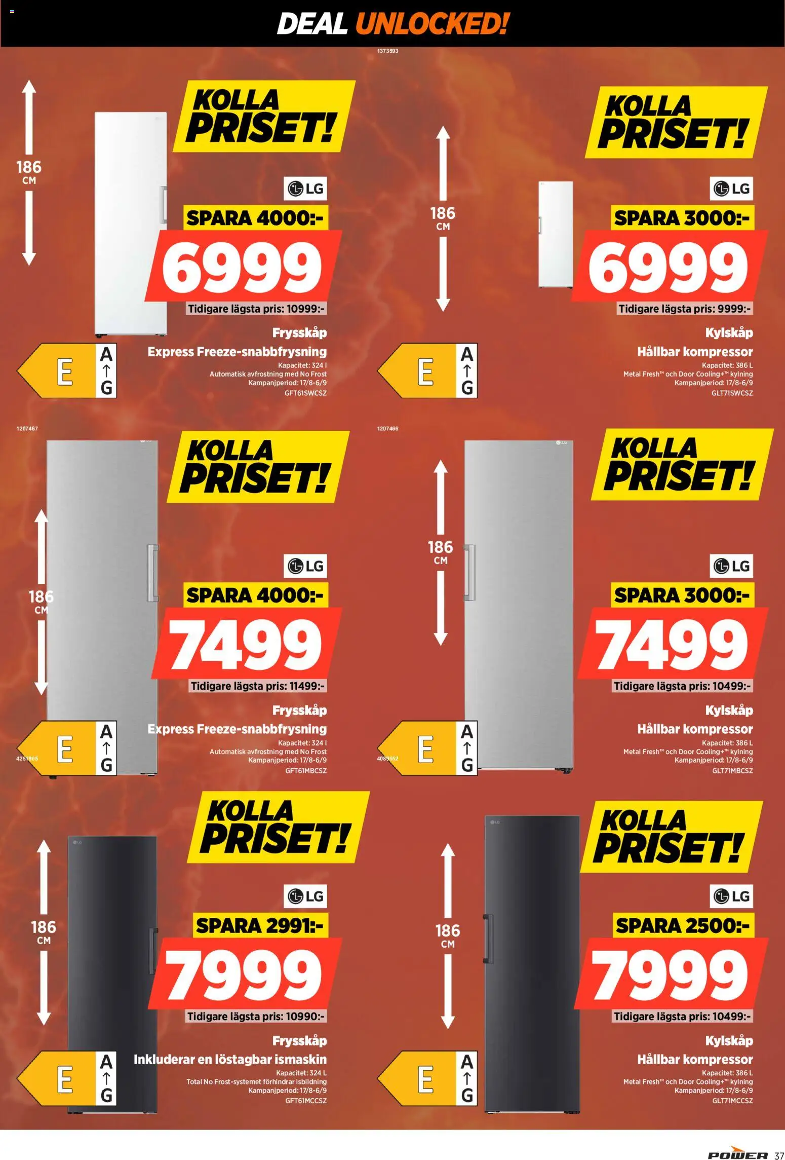 Power reklamblad aktuell från 31/08/2026 | Sida: 37 | Produkter: Kompressor, Ismaskin, Kylskåp