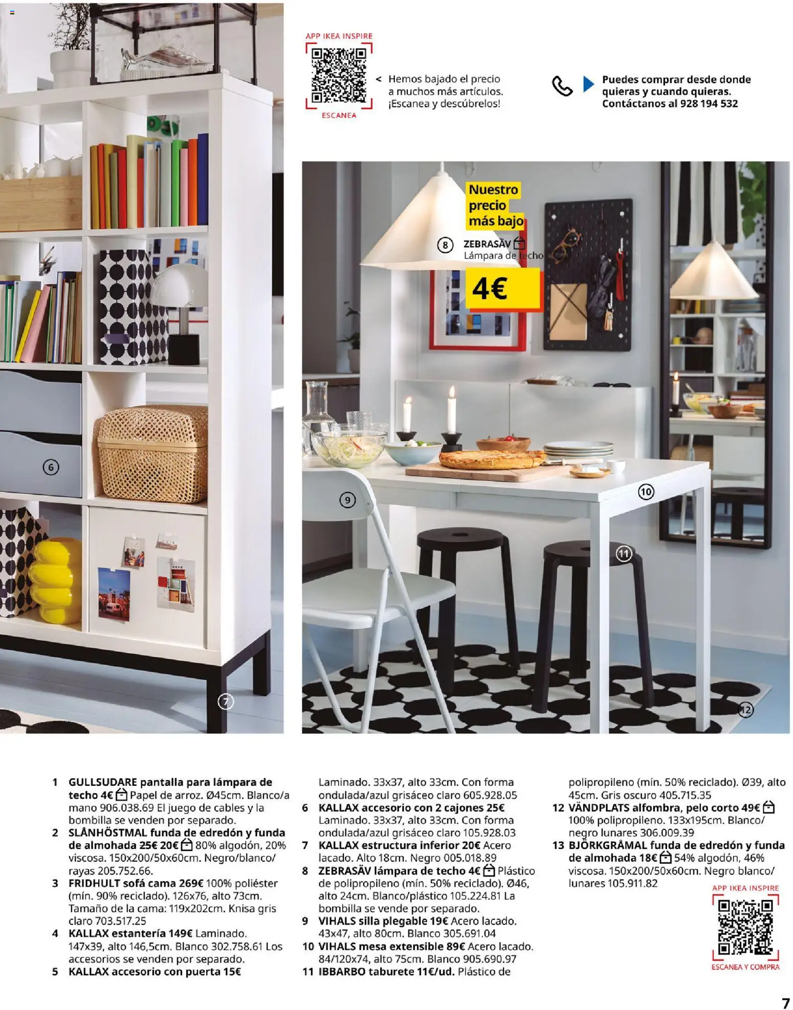 IKEA - Precios bajos │ válido desde el 13.04.2026 | Página: 7 | Productos: Edredón, Taburete, Funda, Mesa