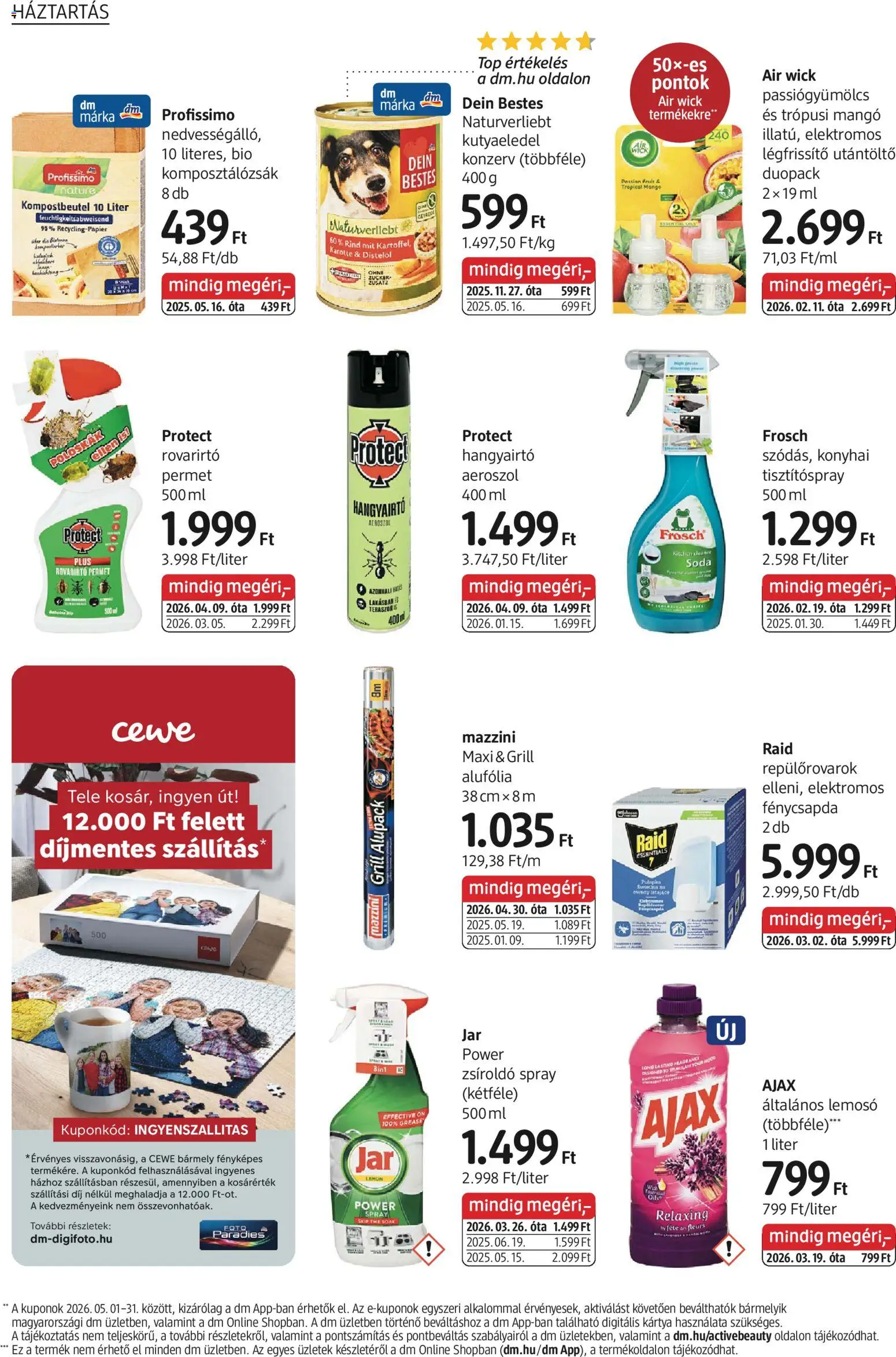 DM Drogerie Markt akciós ujság - amely érvényes a következő dátumtól: 07.05.2026 | Oldal: 22 | Termékek: Grill, Kutyaeledel, Hangyairtó, Mangó