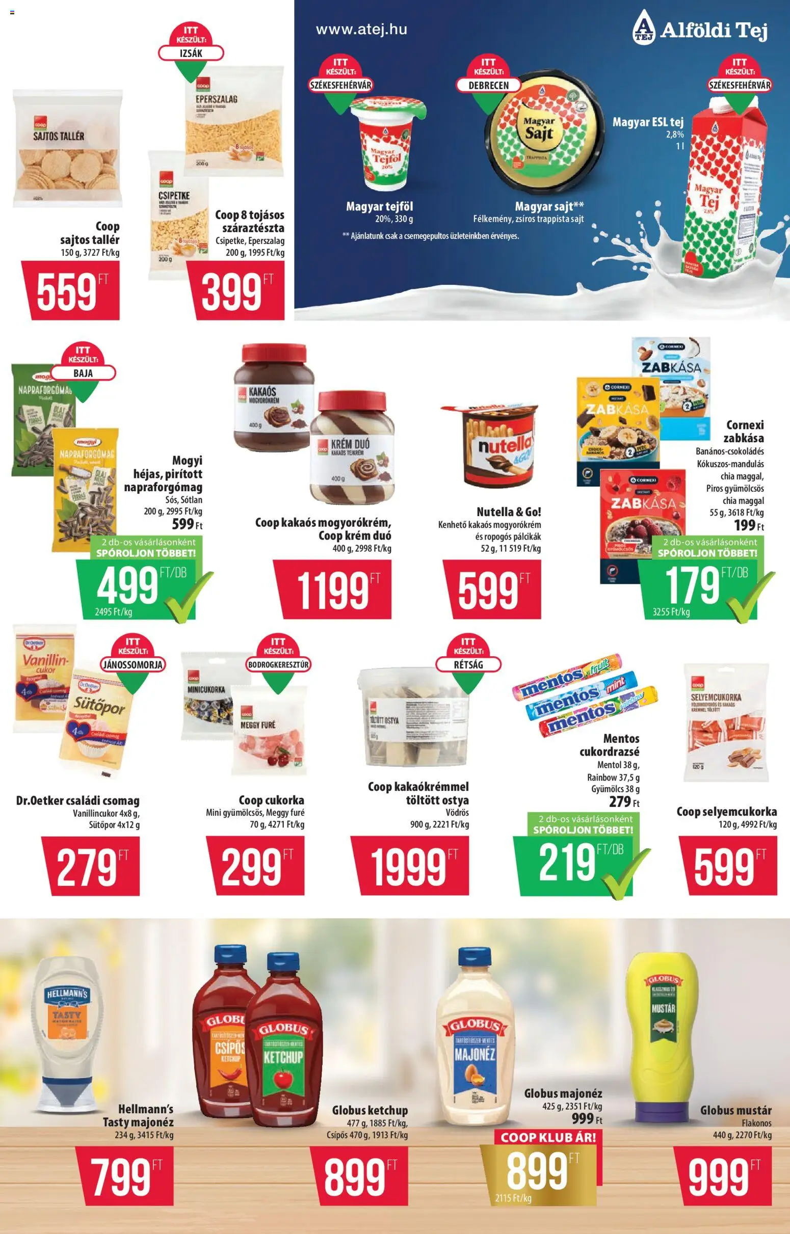 COOP akciós ujság - amely érvényes a következő dátumtól: 11.06.2026 | Oldal: 12 | Termékek: Sajtos tallér, Cukorka, Ketchup, Trappista sajt