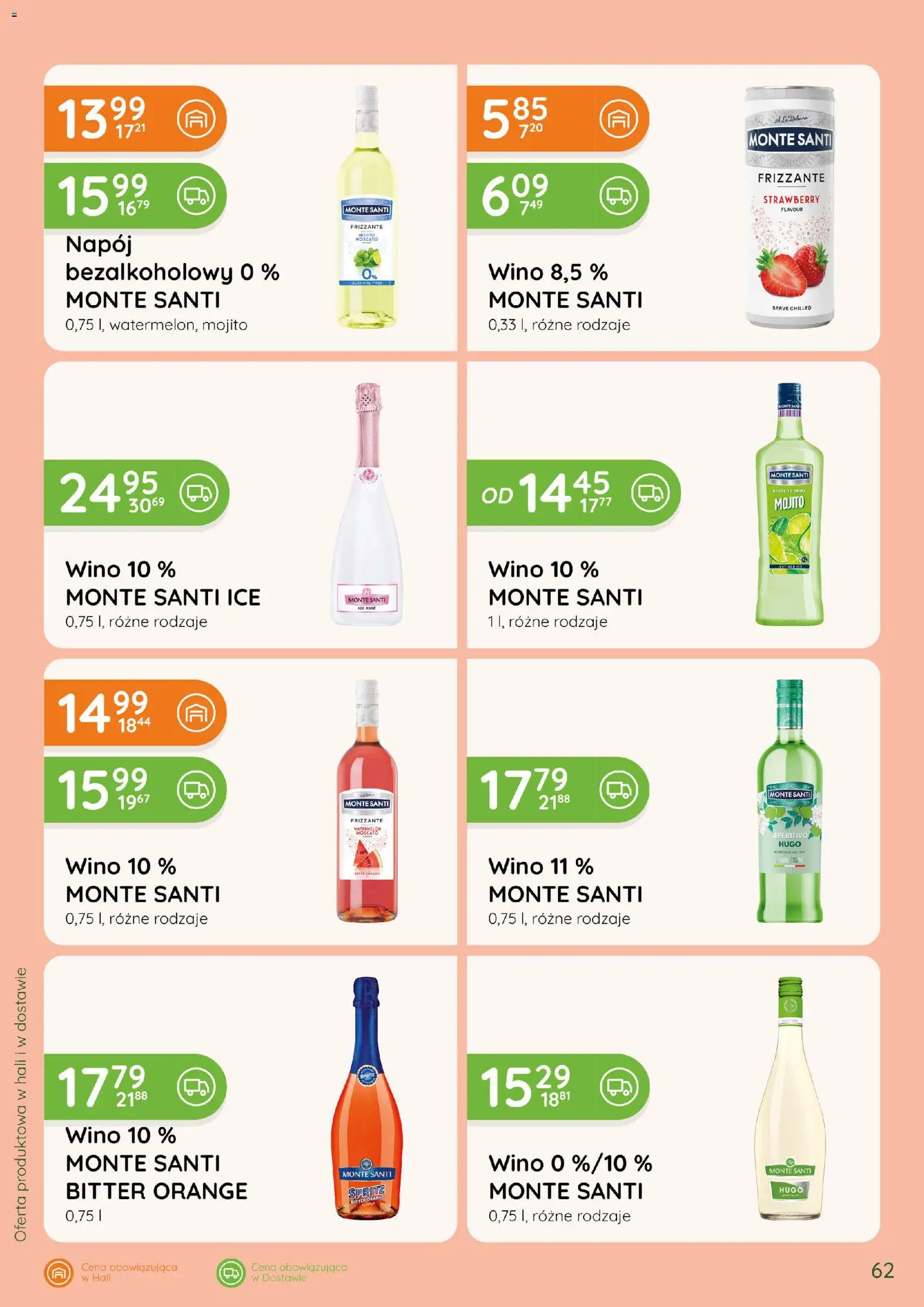 Eurocash gazetka - Katalog Alkoholowy od 01.10.2026 | Strona: 62 | Produkty: Monte santi wino, Monte Santi, Wino, Hugo wino