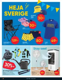 Dollar Store erbjudanden - Förhandsvisning av reklamblad från butik Dollar Store aktuell från 15.06.2026 | Sida: 4 | Produkter: Vattenkanna, Keps, Kalsonger, Bordsfläkt