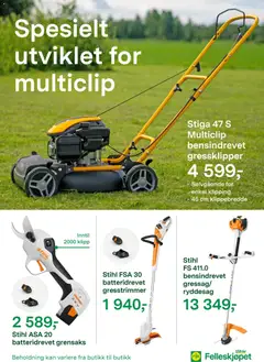 Forhåndsvisning av Felleskjøpet kundeavis gyldig fra 20/07/2026 | Side: 3 | Produkter: Суміш дитяча, Gressklipper, Télécommande