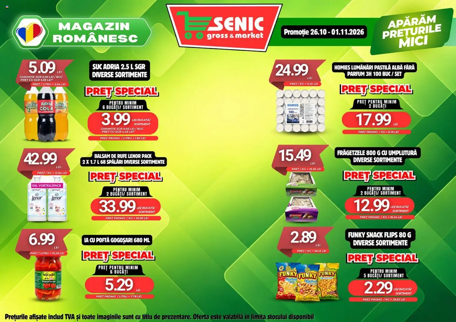 Noul catalog Senic – valabil de la 26.10.2026 | Pagină: 3 | Produse: Mici, Parfum, Cola, Balsam