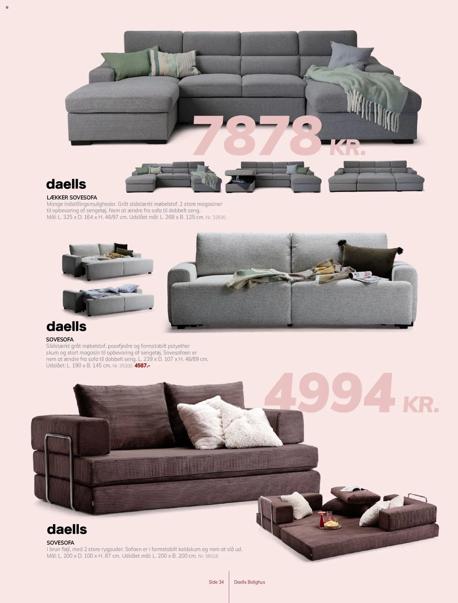 Daells Bolighus tilbudsavis – gyldig fra 12/08/2026 | Side: 34 | Produkter: Sofa