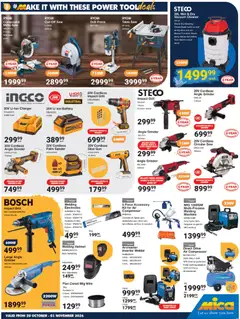 MICA specials catalogue – valid from 20/10/2026 | Page: 5 | Products: Vacuum cleaner, Battery, Compressor, Angle grinder