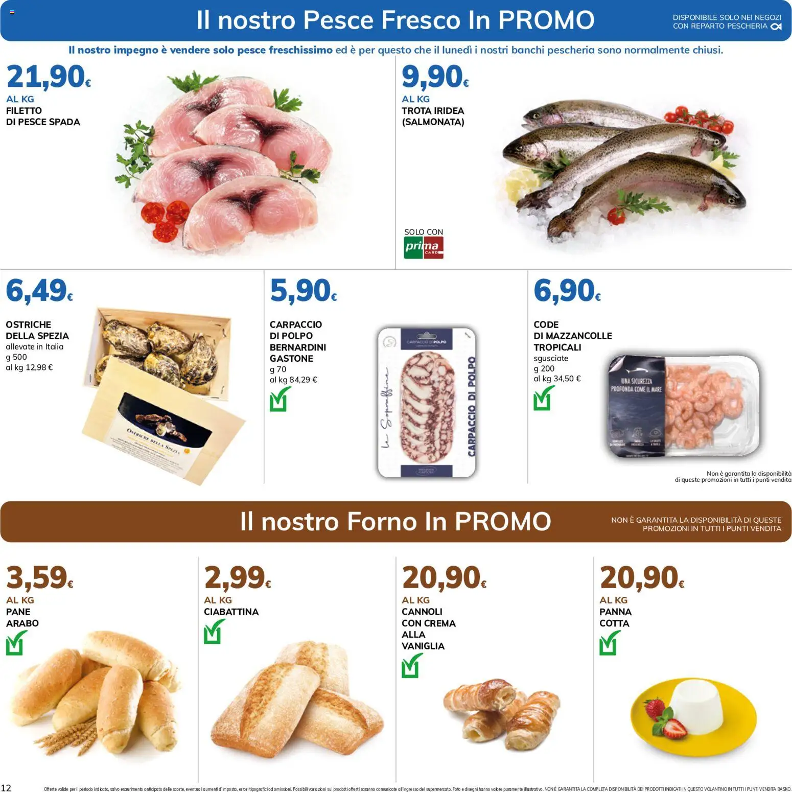 Volantino Basko del 21/08/2026 | Pagina: 12 | Prodotti: Crema, Carpaccio, Panna, Pesce spada