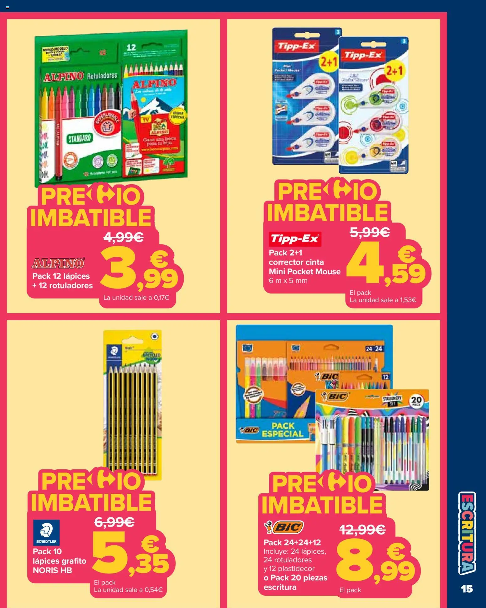 Carrefour Vuelta al cole │ válido desde el 18/08/2026 | Página: 15 | Productos: Corrector, Mouse