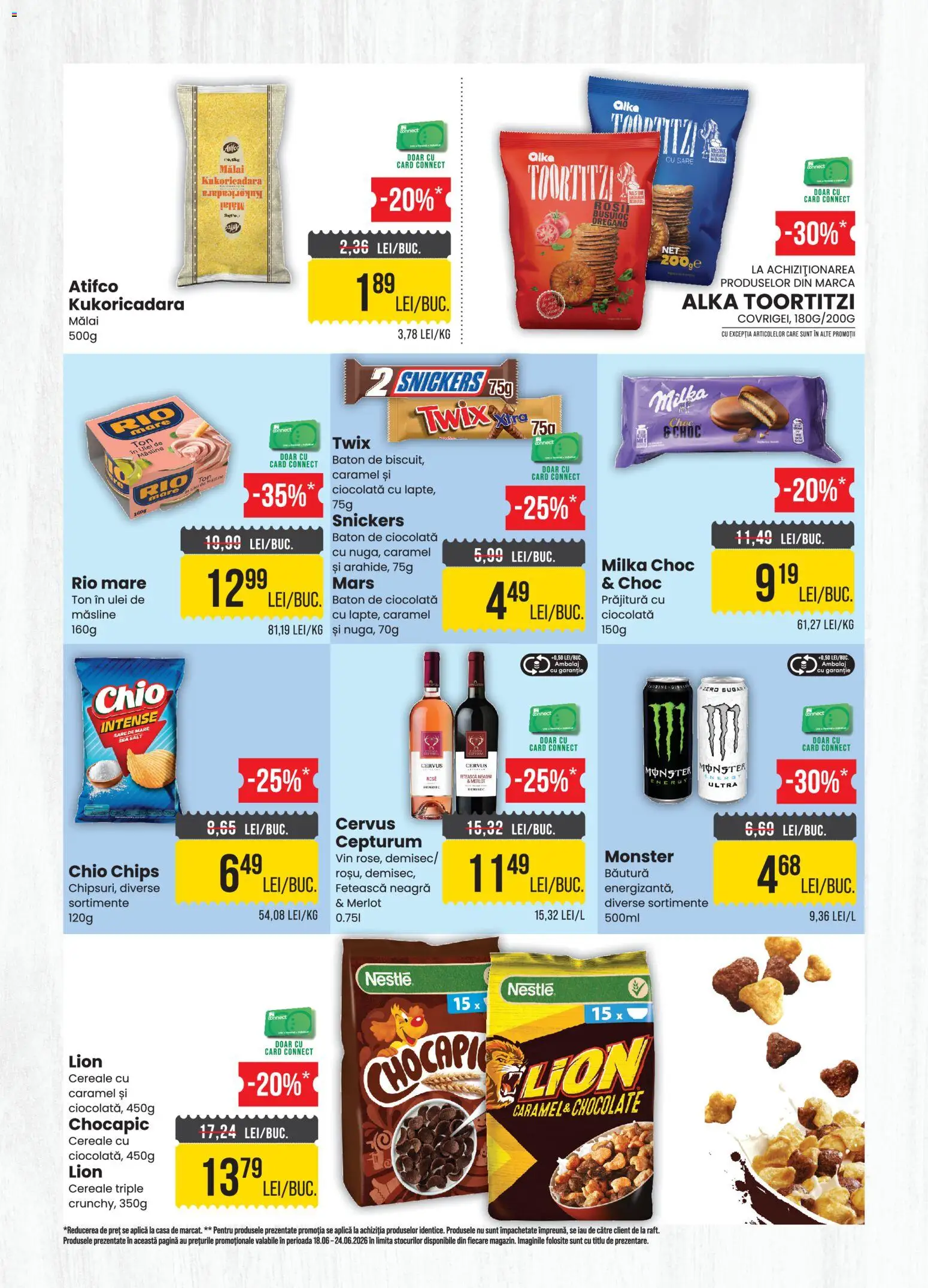 Noul catalog Mega Image – valabil de la 18.06.2026 | Pagină: 3 | Produse: Prăjitură, Ciocolată, Vin, Sare