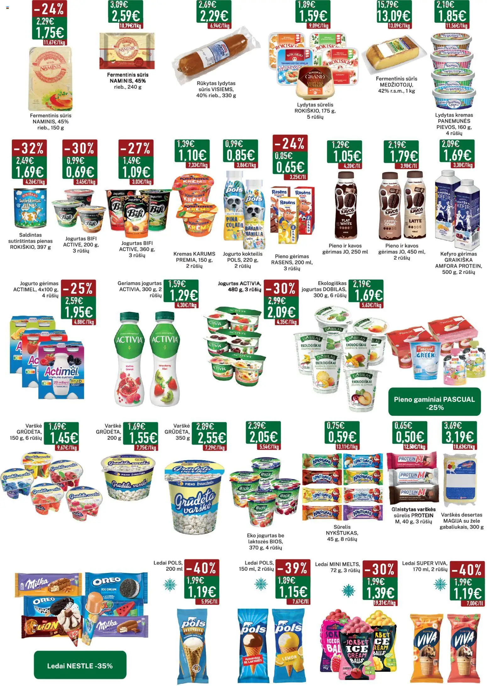 Elimart - TAU akcijos nuo 04.05.2026 | Puslapis: 7 | Prekių: Ledai, Sūrelis, Kremas, Jogurto gėrimas