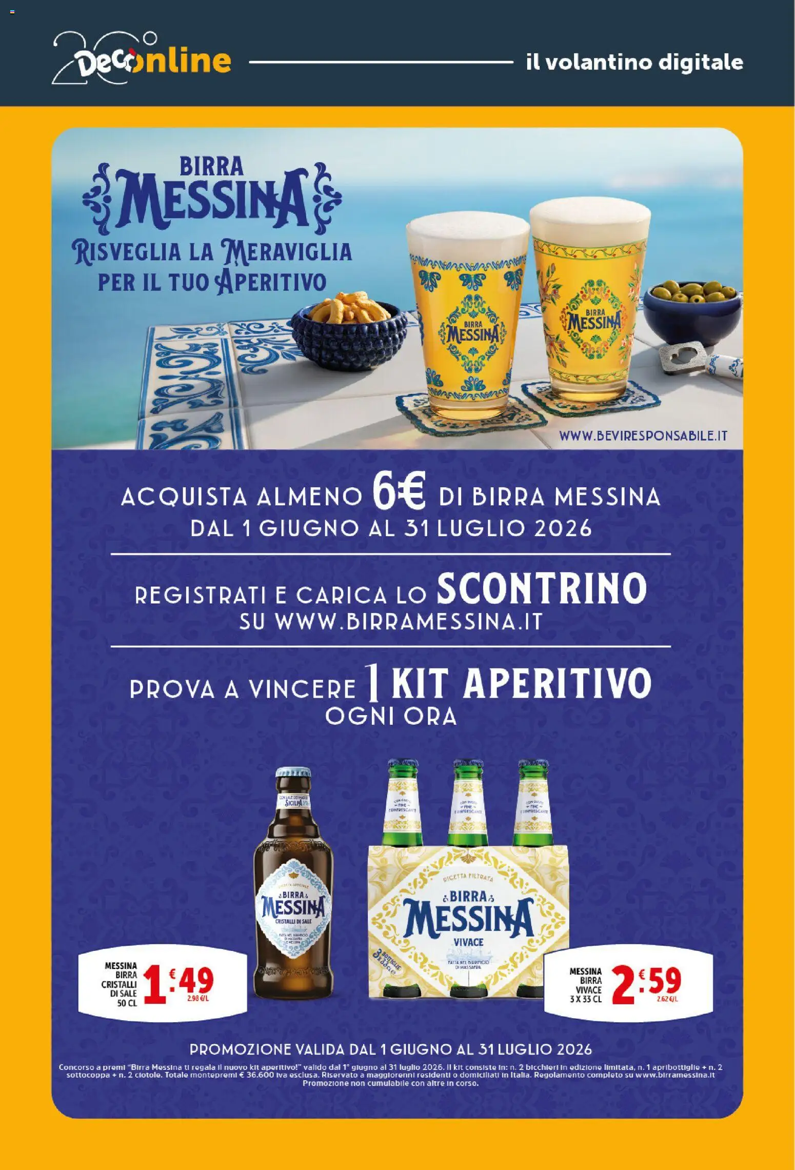 Volantino Decò del 10/07/2026 | Pagina: 30 | Prodotti: Birra, Sale, Birra messina, Aperitivo