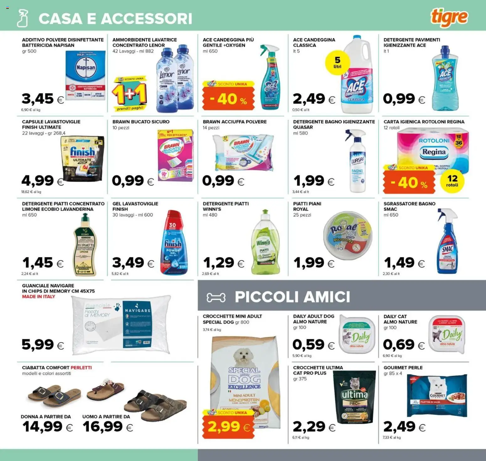 Volantino Tigre del 21.05.2026 | Pagina: 19 | Prodotti: Ammorbidente, Salsa, Crocchette, Guanciale