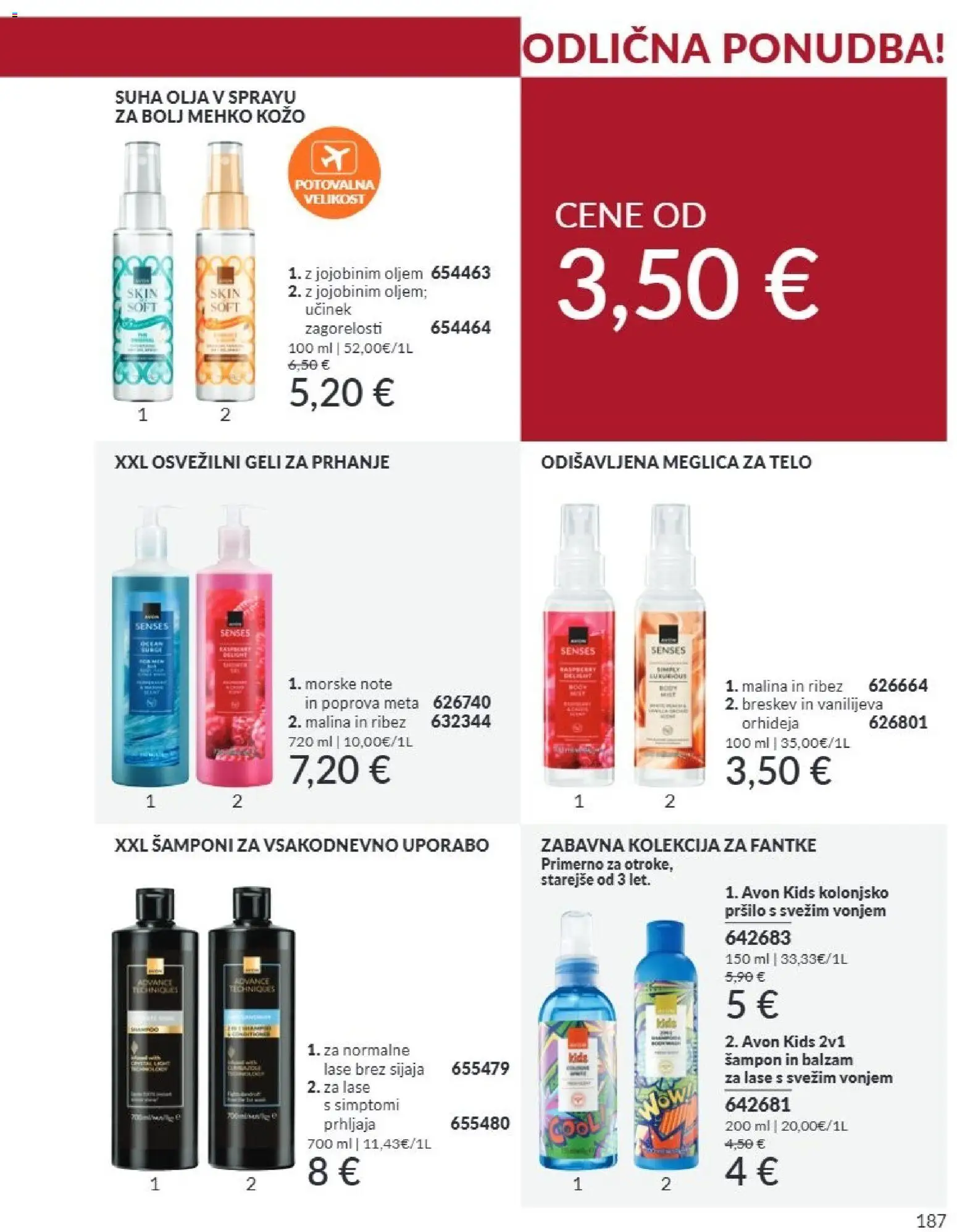 Novi Avon katalog ponudbe – veljaven od 01.09.2026 | Stran: 187 | Izdelki: Ribez, Sampon, Breskev