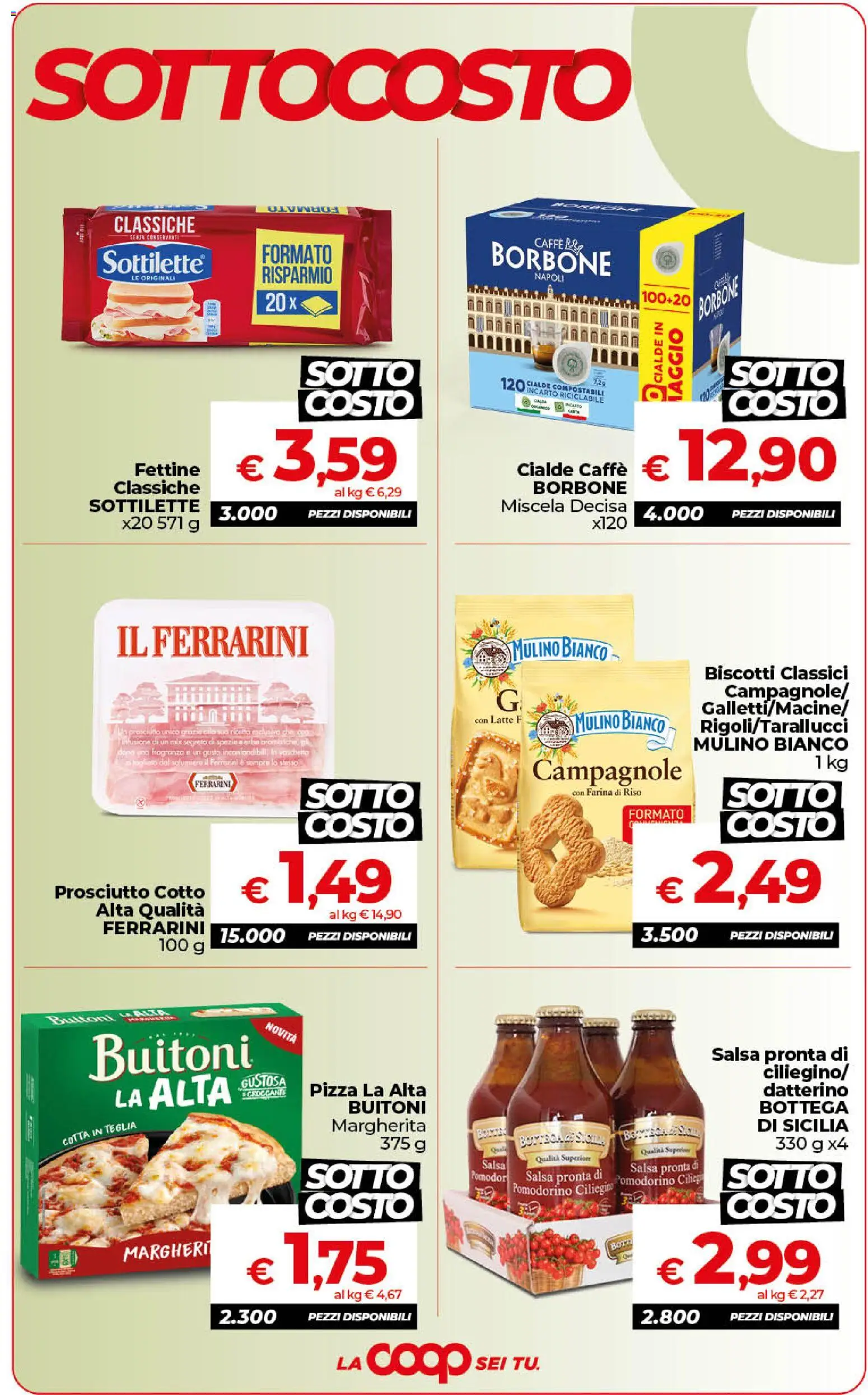 Volantino Ipercoop del 13/10/2026 | Pagina: 3 | Prodotti: Teglia, Caffè, Salsa, Vaschette