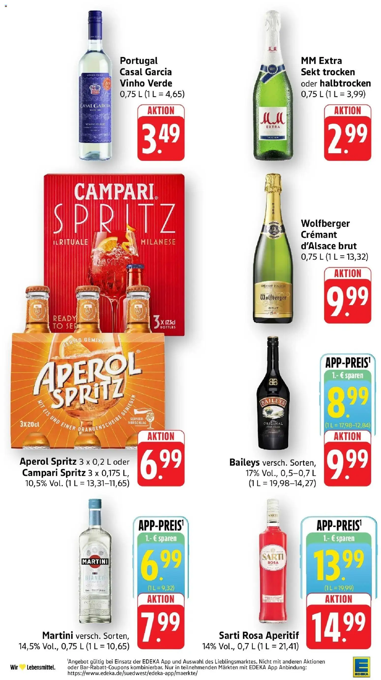 Edeka Prospekt Möglingen (ab 10.08.2026) » Angebote Online | Seite: 33 | Produkte: Sekt, Baileys, Aperol, Eis