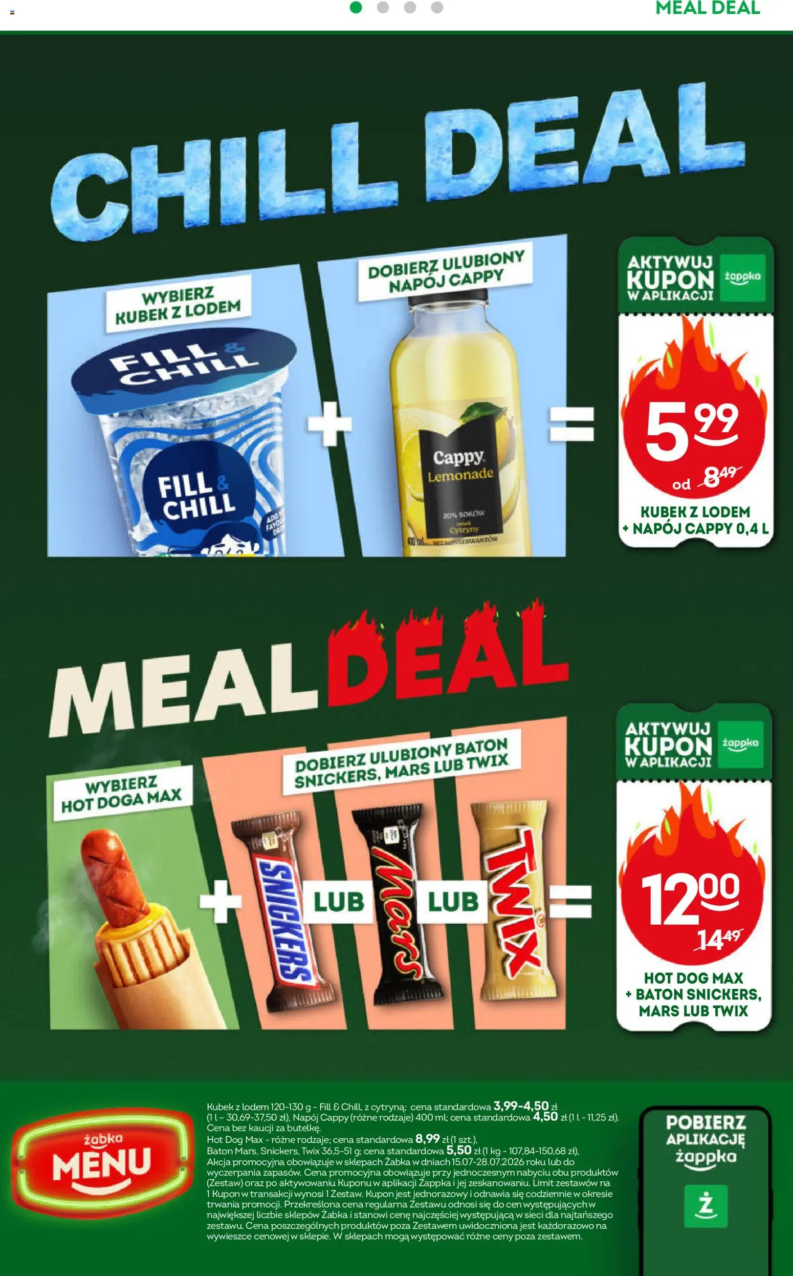 Żabka gazetka od 15.07.2026 | Strona: 70 | Produkty: Cytryny, Snickers, Baton, Hot dog