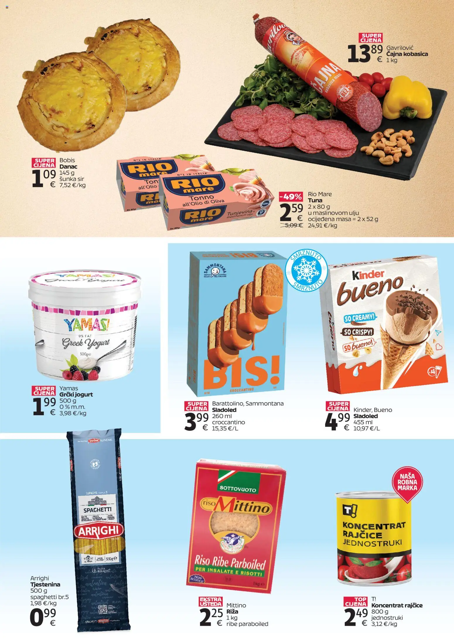 Tommy katalog | vrijedi od 05.09.2026 | Stranica: 2 | Proizvodi: Sir, Šunka, Tjestenina, Sladoled