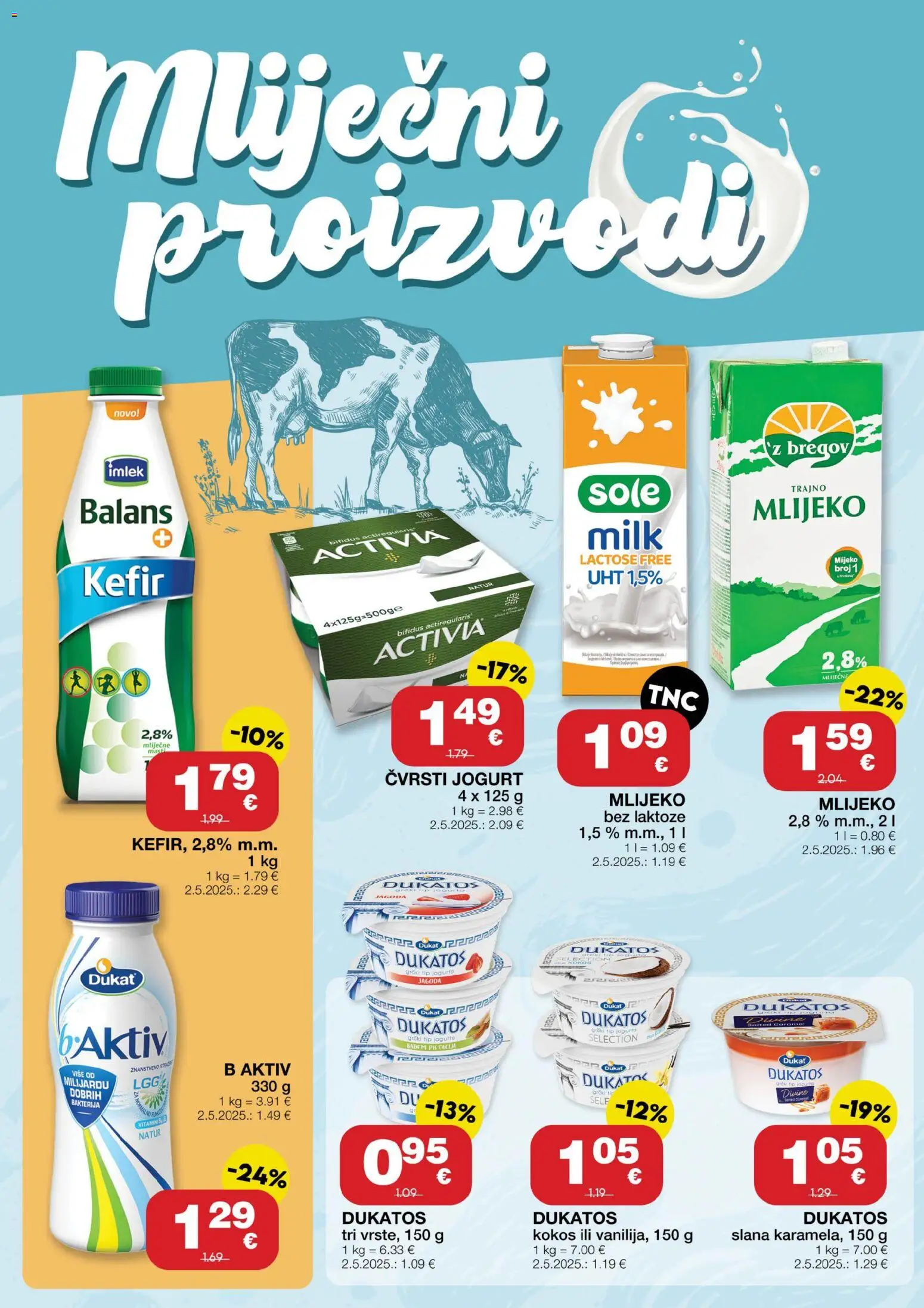 Stanić Diskont katalog | vrijedi od 28.05.2026 | Stranica: 2 | Proizvodi: Mlijeko, Jogurt, Badem, Mlijeko bez laktoze