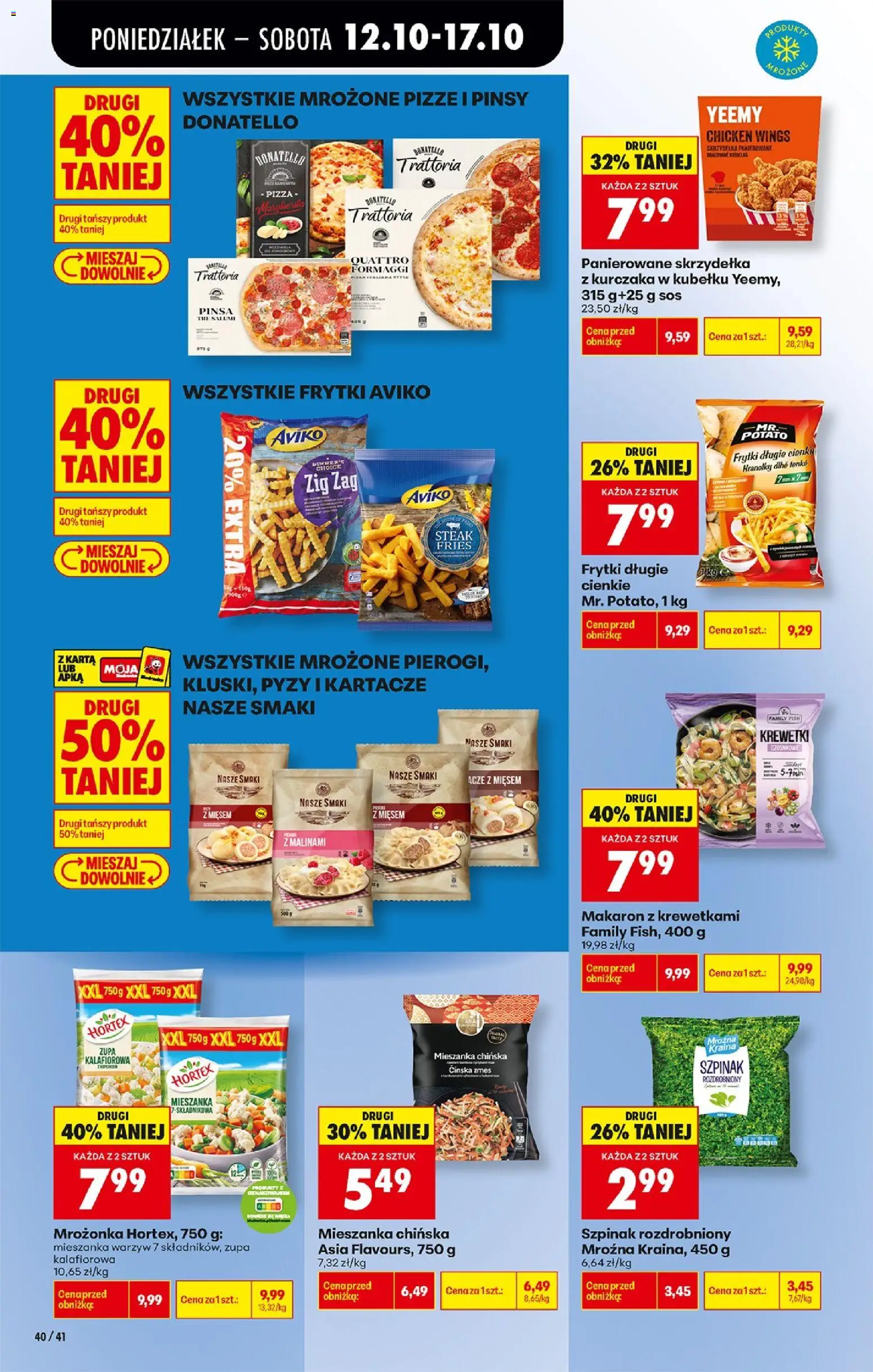 Biedronka Polsko leták - Codziennie niskie ceny od 12.10.2026 | Strana: 62 | Produkty: Pizza, Hranolky, Steak, Pinsa