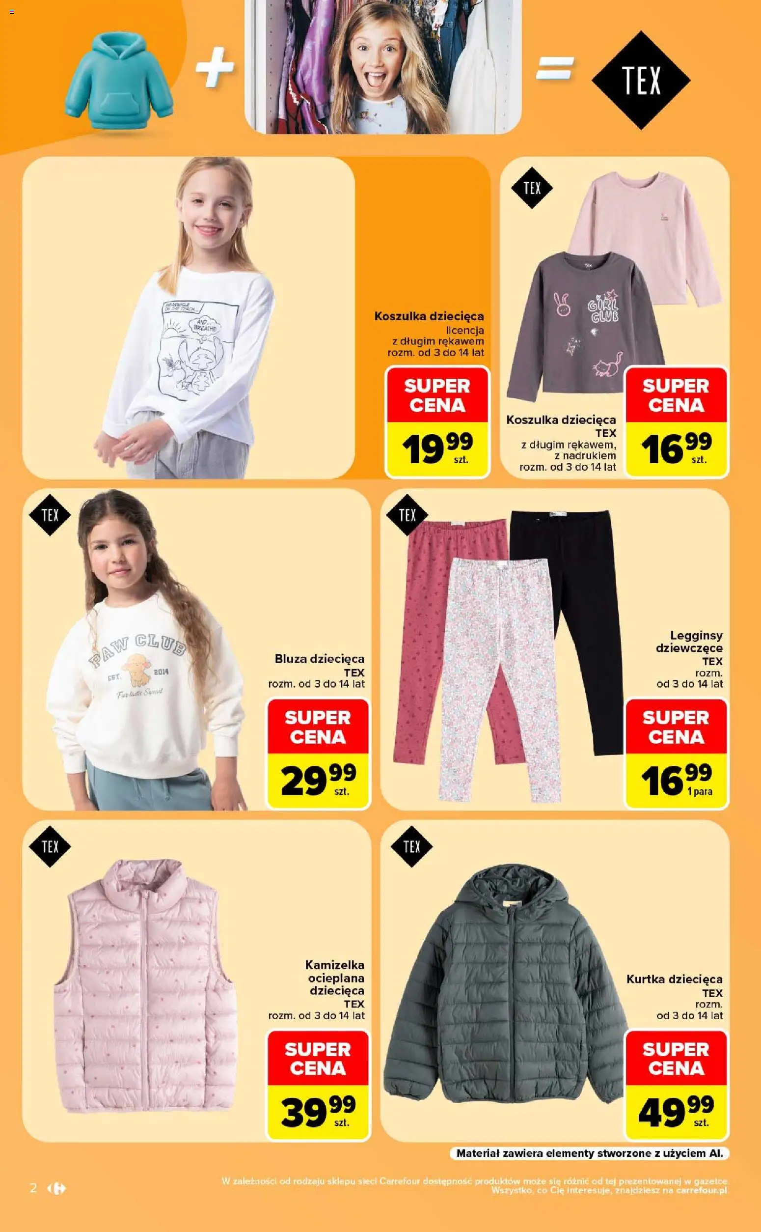Carrefour gazetka - Same okazje od 10.08.2026 | Strona: 2 | Produkty: Kamizelka, Kurtka, Legginsy
