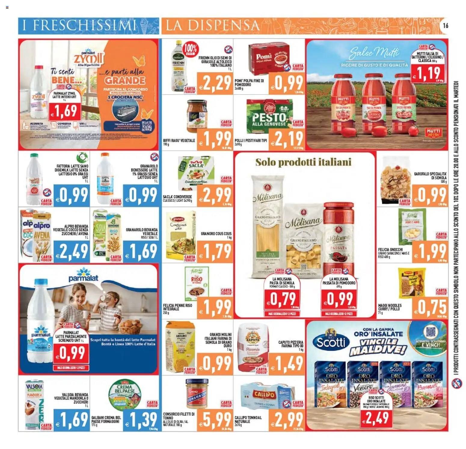 Volantino PIM Supermercati del 08.05.2026 | Pagina: 16 | Prodotti: Salsa, Farina, Pasta, Passata di pomodoro