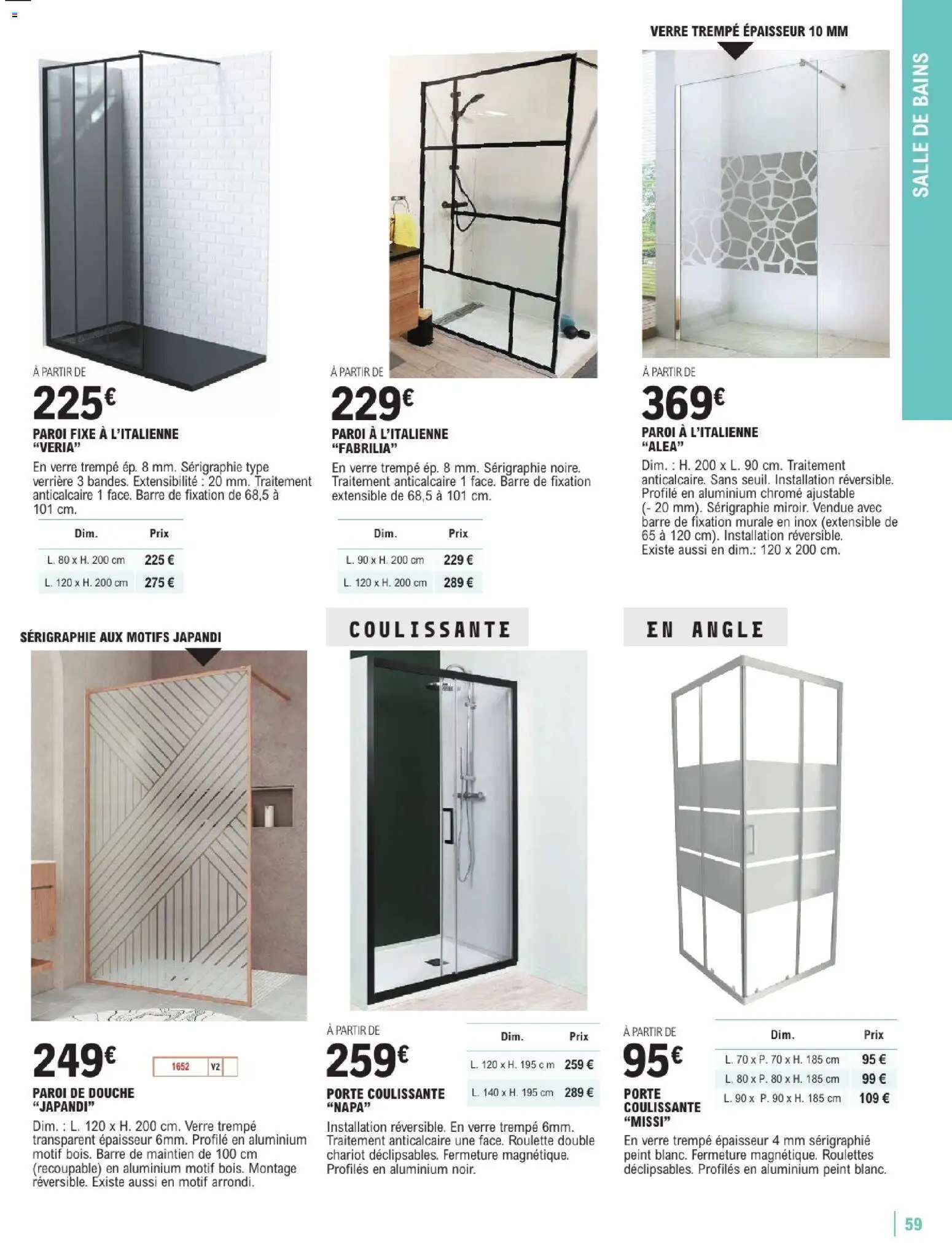 {H1} | Page: 59 | Produits: Porte coulissante, Verrière, Porte, Chariot