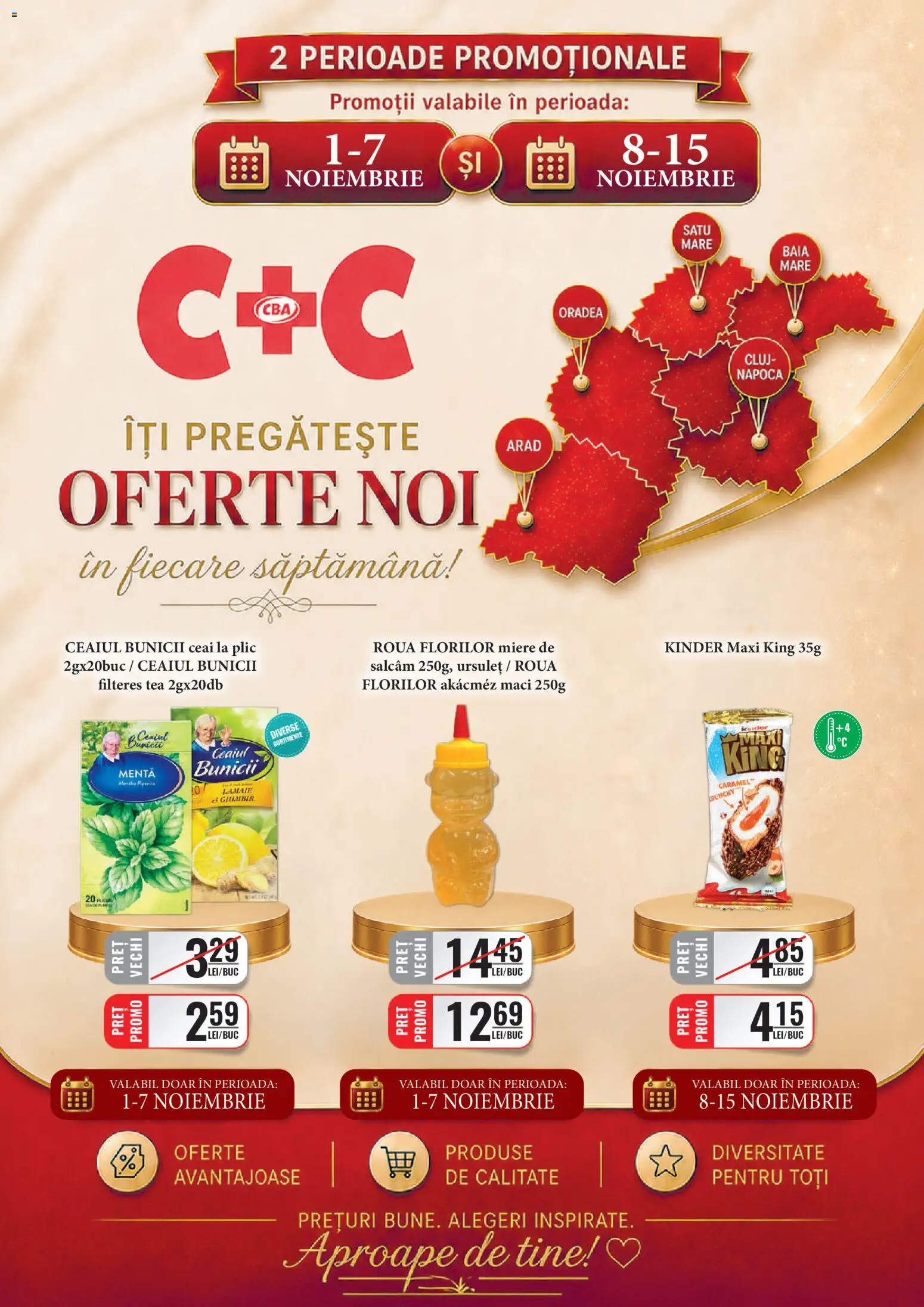 Noul catalog CBA – valabil de la 01.11.2026 | Pagină: 1 | Produse: Miere, Menta, Ceai, Lămâie