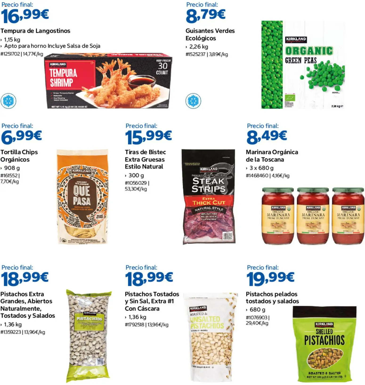 Costco Kirkland │ válido desde el 07/08/2026 | Página: 2 | Productos: Salsa de soja, Horno, Pistachos, Bistec