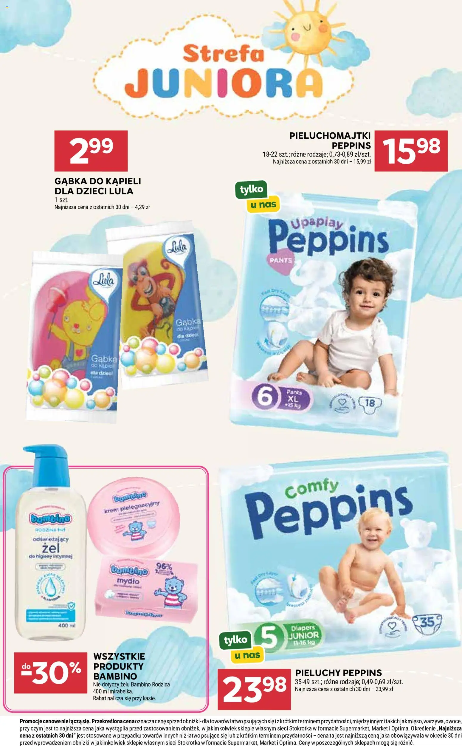 Stokrotka gazetka - Market od 30.07.2026 | Strona: 30 | Produkty: Stokrotka, Pieluchomajtki, Róż, Gąbka