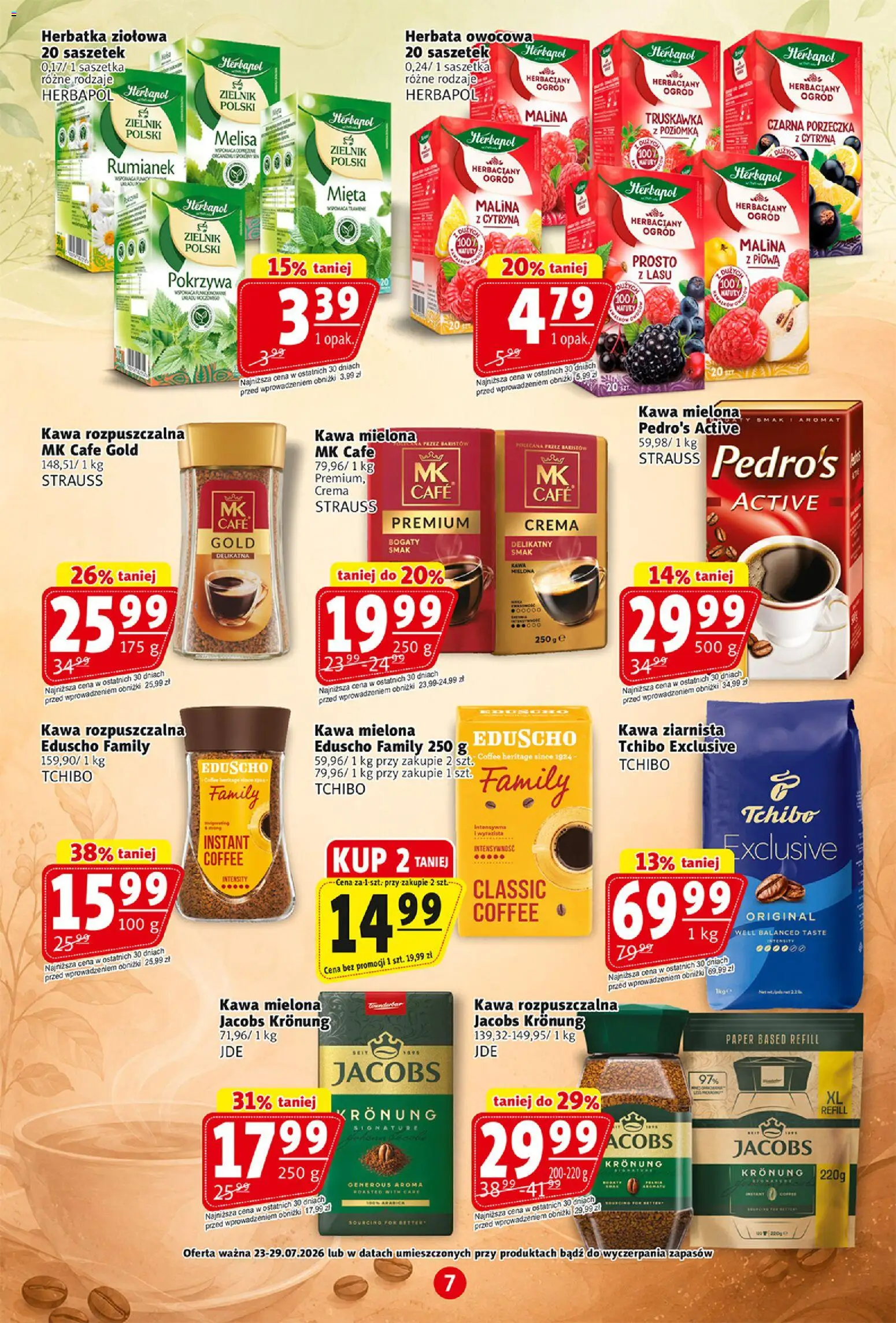 Prim Market gazetka od 23.07.2026 | Strona: 7 | Produkty: Pigwa, Kawa rozpuszczalna, Tchibo exclusive, Melisa